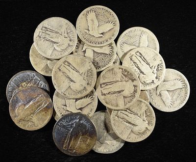 (20) STANDING LIBERTY QUARTERS. BID WITH SILVER CITY AUCTIONS ESTIMATE $310 - $360.