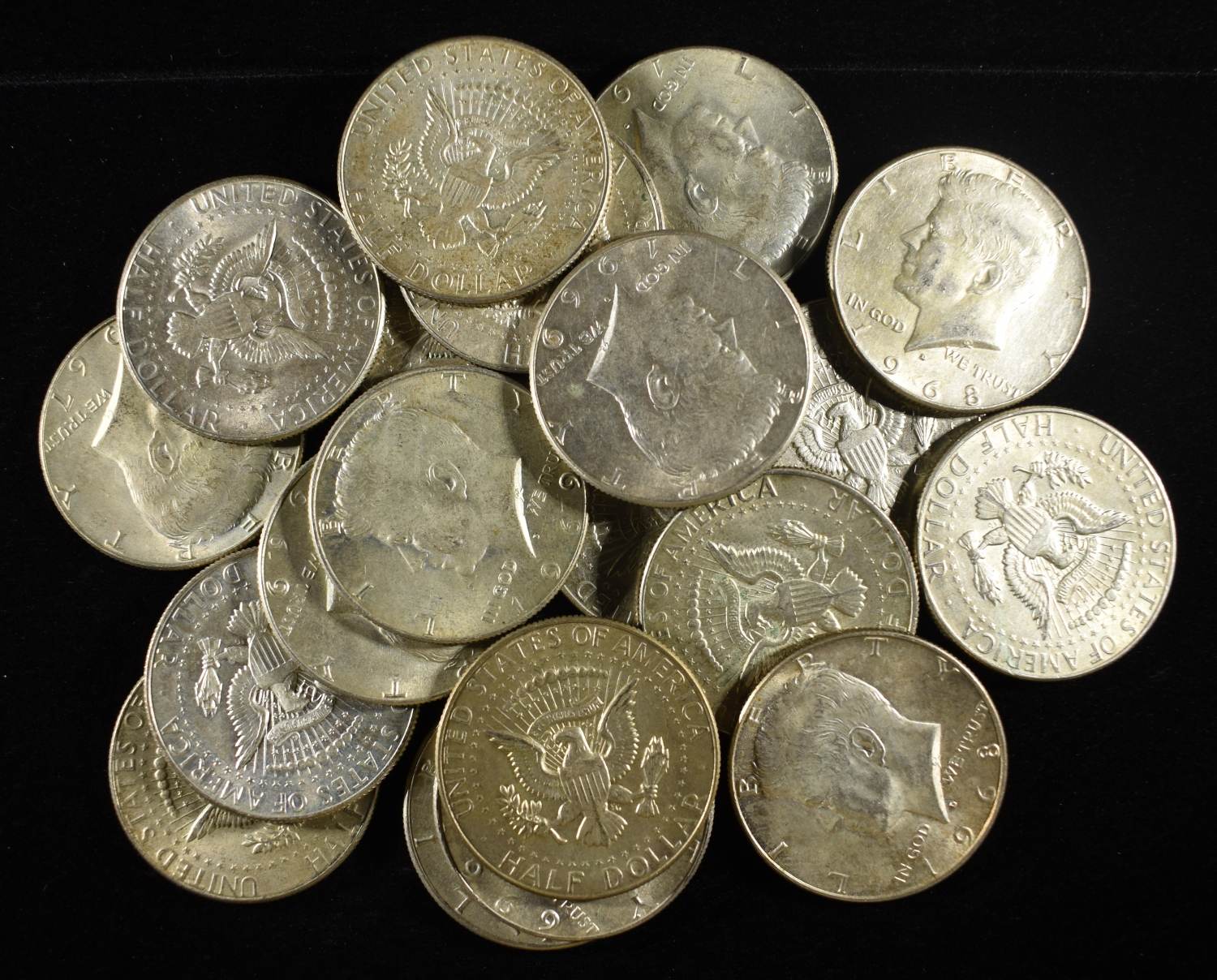(20) 40% SILVER KENNEDY HALF DOLLARS