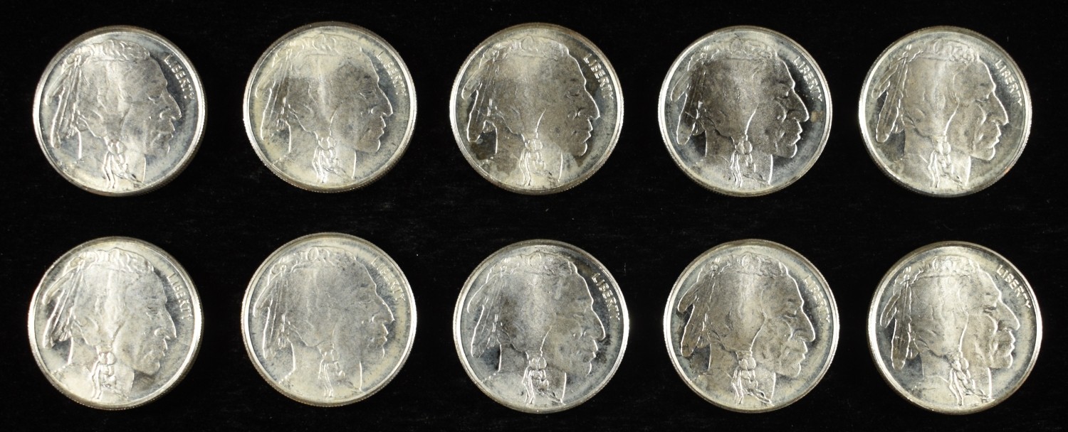 (10) 1/10TH OZ .999 SILVER ROUNDS