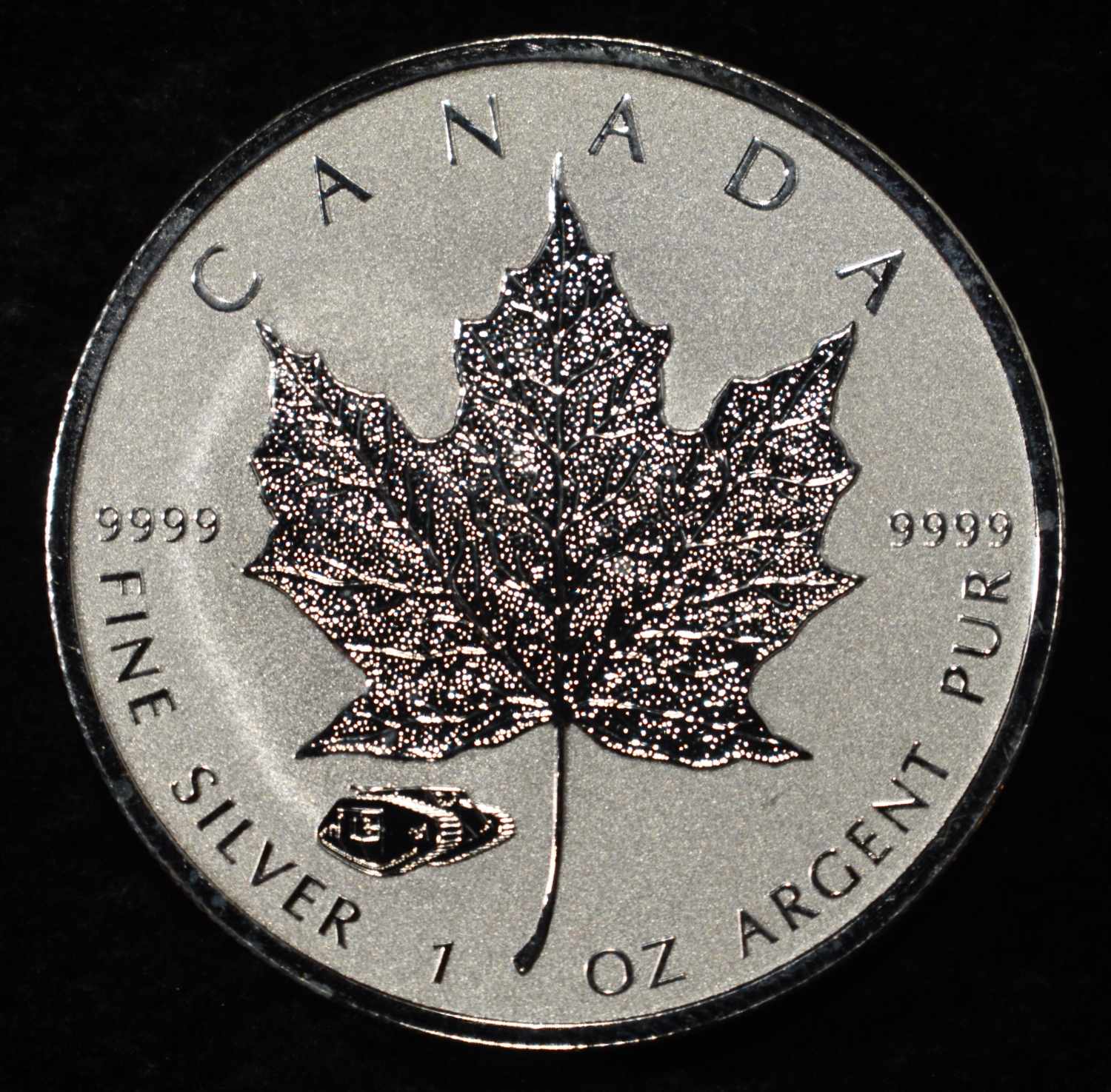 MAPLE LEAF 1 OZ .999 SILVER ROUND REVERSE PROOF