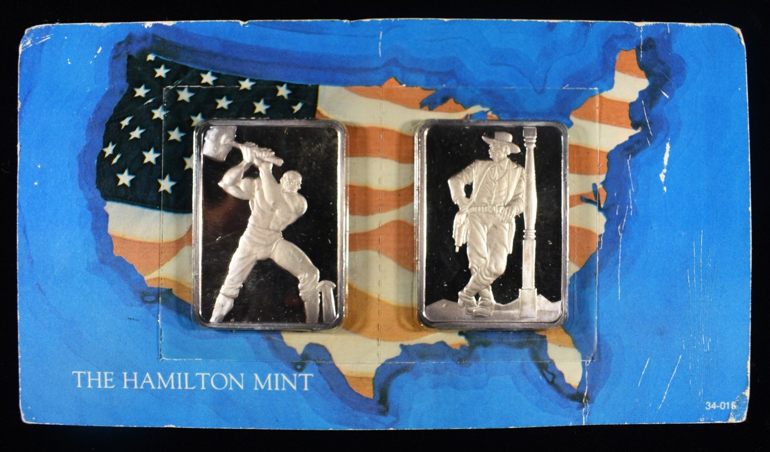 (2) THE HAMILTON MINT 1 OZ .999 SILVER BAR