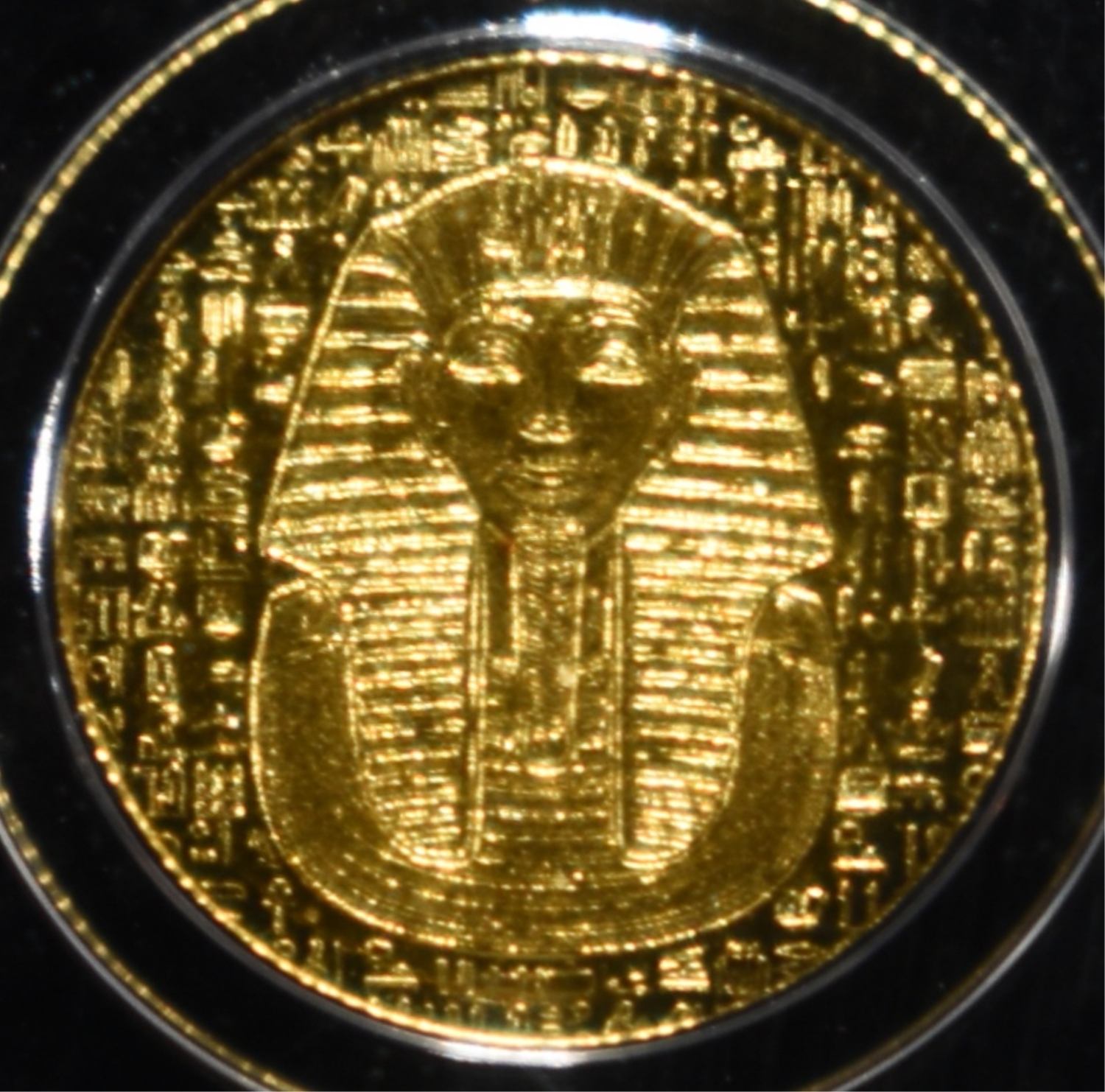 EGYPTIAN KING TUT ROUND ICG MS70 1/200TH OZ GOLD