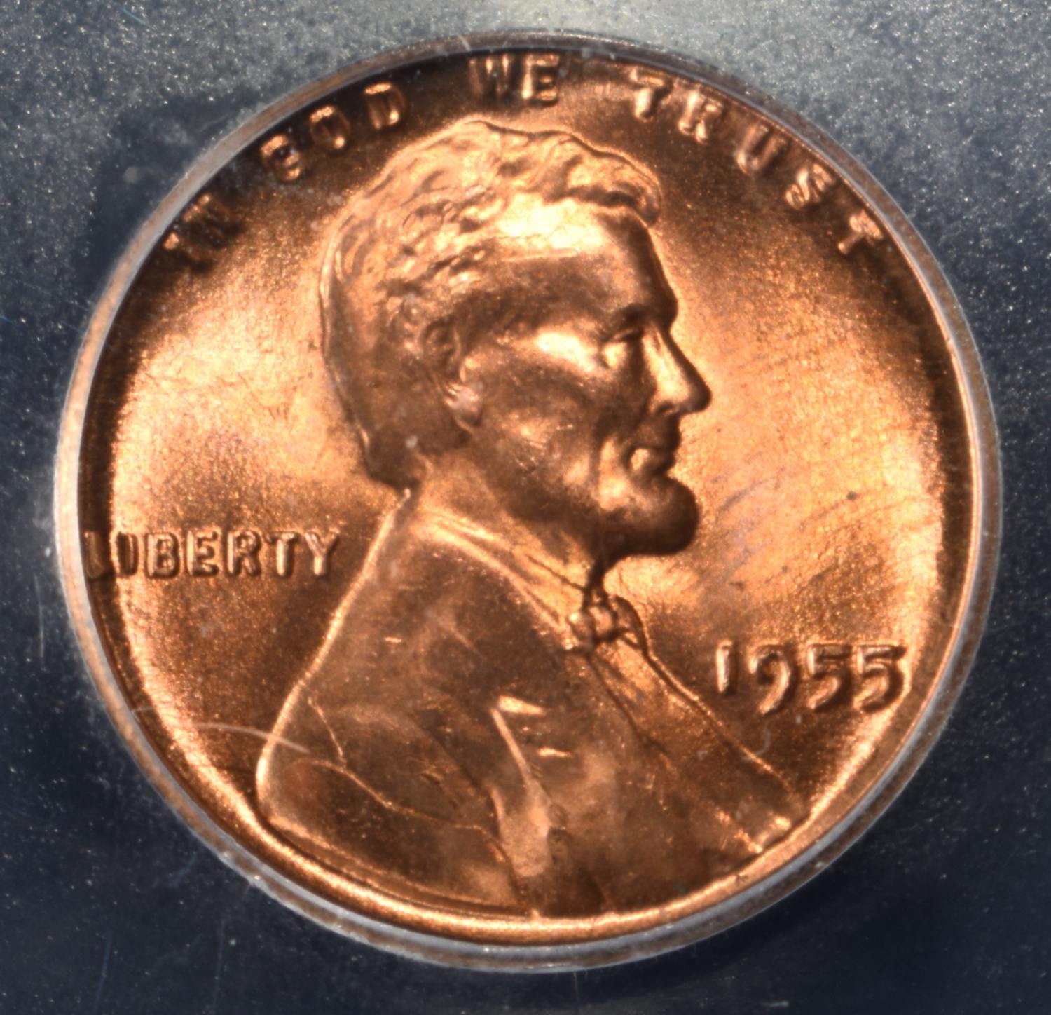 1955 WHEAT CENT ICG MS67RD