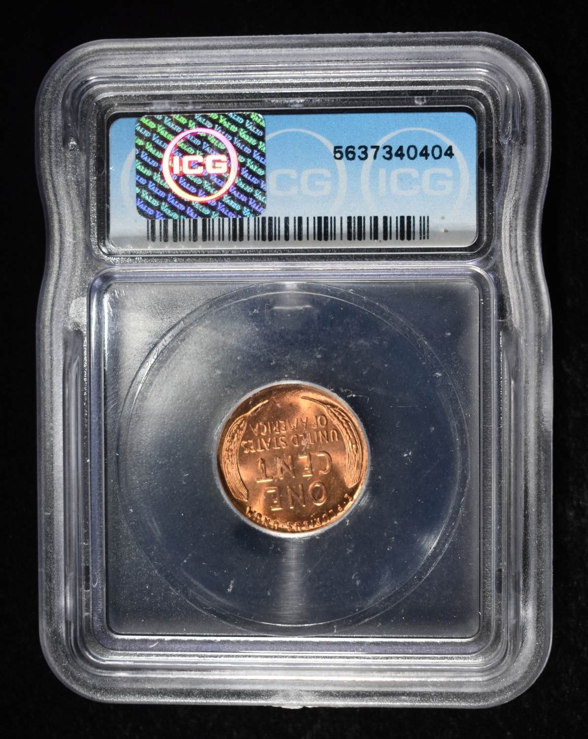 1955 WHEAT CENT ICG MS67RD