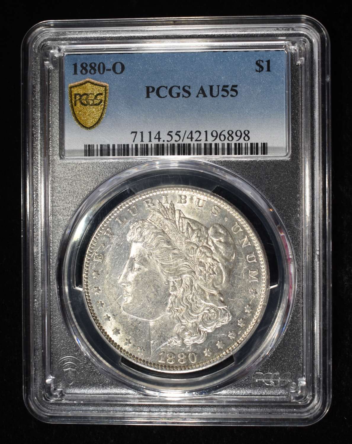 1880-O MORGAN DOLLAR PCGS AU-55