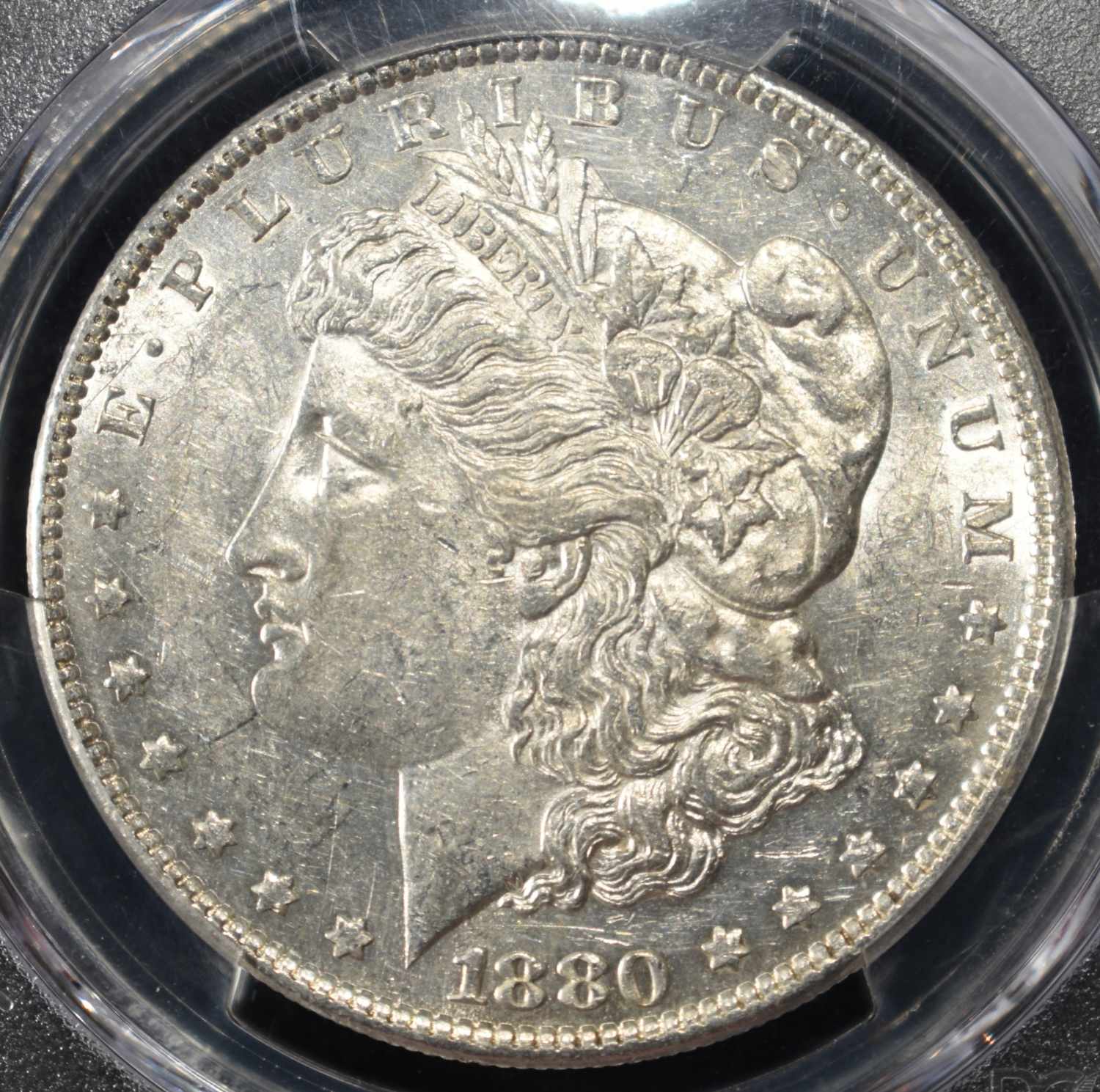 1880-O MORGAN DOLLAR PCGS AU-55