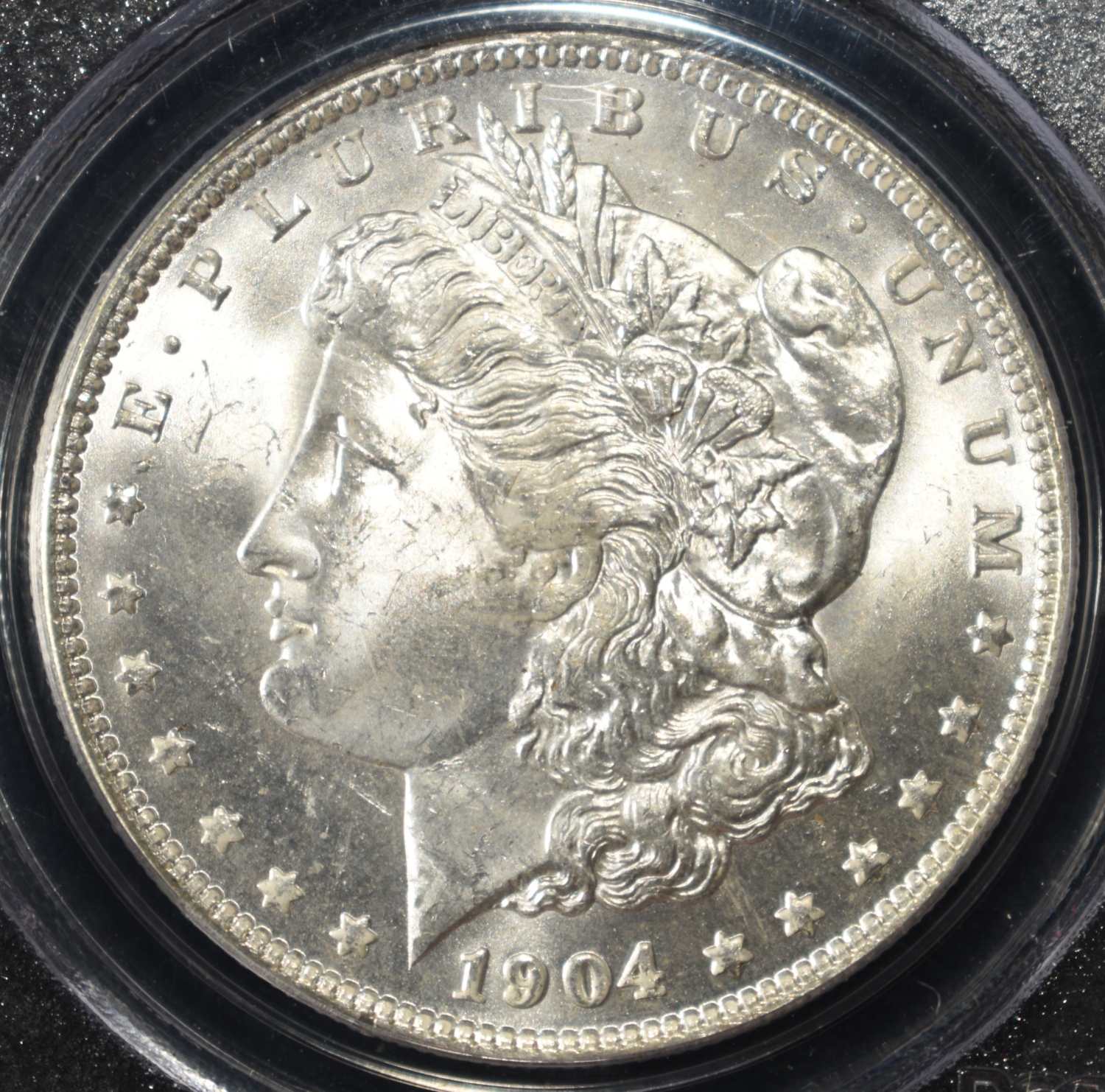 1904-O MORGAN DOLLAR PCGS MS-63 OLD GREEN HOLDER