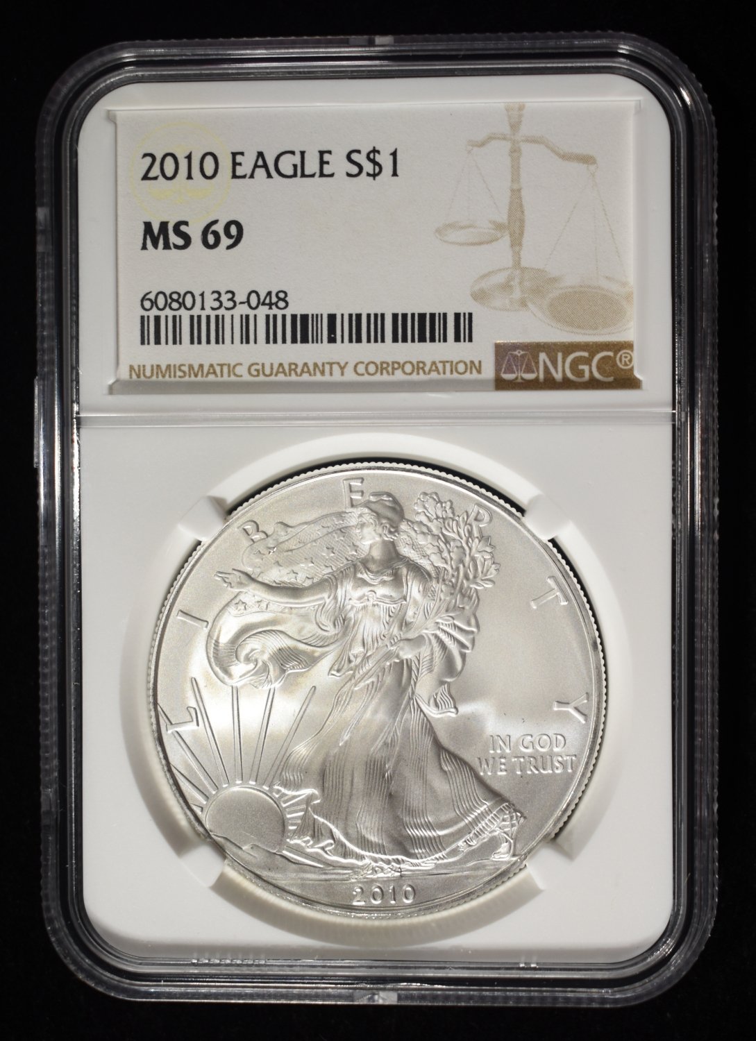 2010 AMERICAN SILVER EAGLE NGC MS69