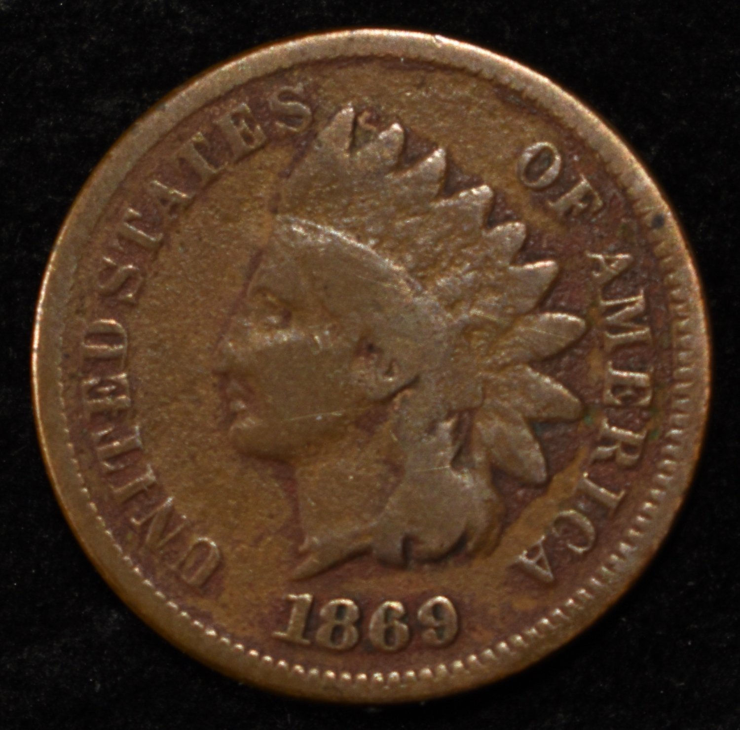 1869 INDIAN CENT GOOD