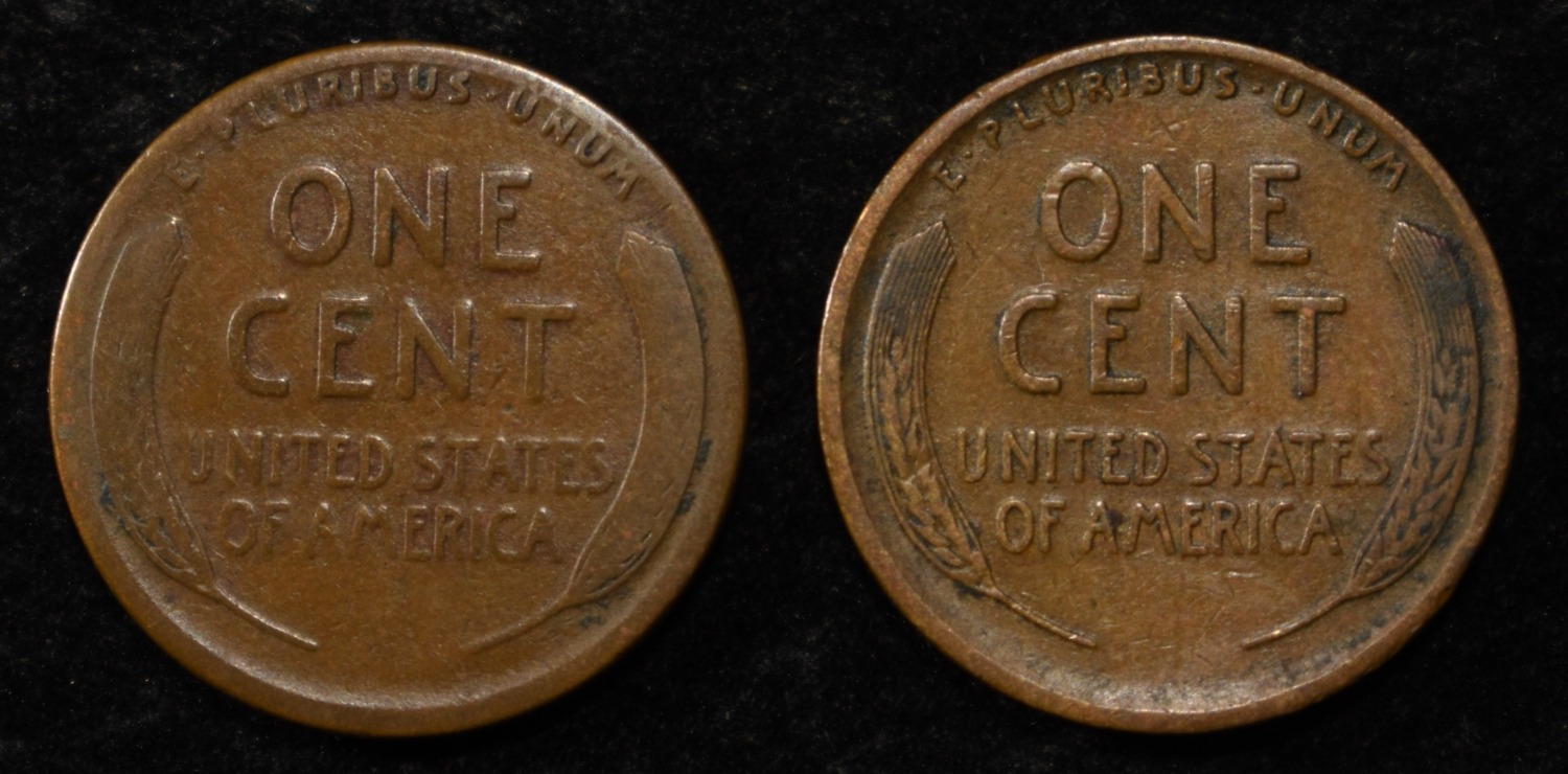 1910-S VF & 1911-S VG LINCOLN CENTS
