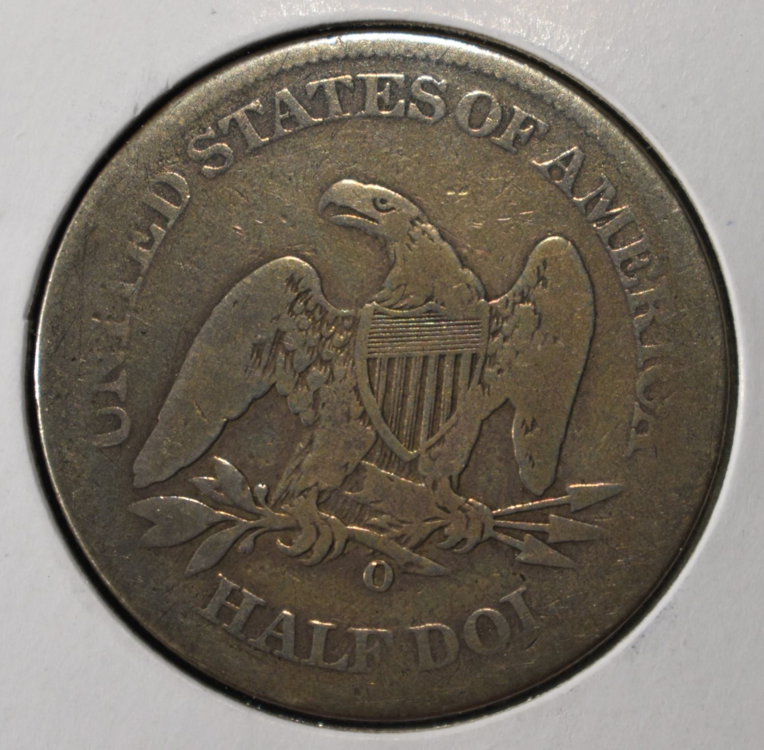 1861-O LIBERTY SEATED HALF DOLLAR VG