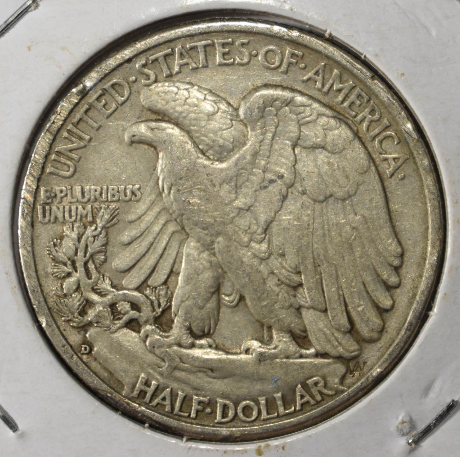 1938-D WALKING LIBERTY HALF DOLLAR XF SUPER RARE