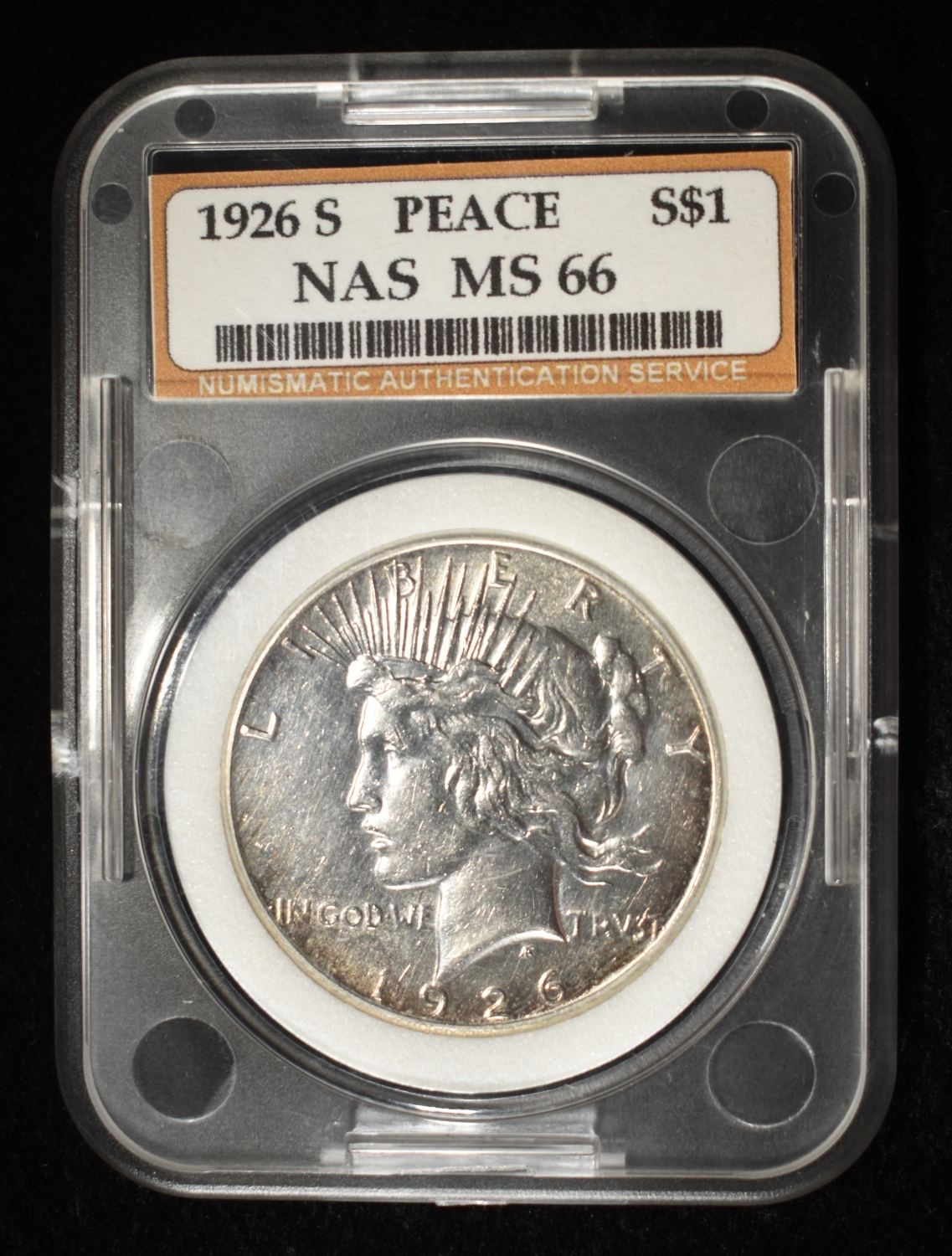 1926-S PEACE DOLLAR NAS SUPERB GEM BU