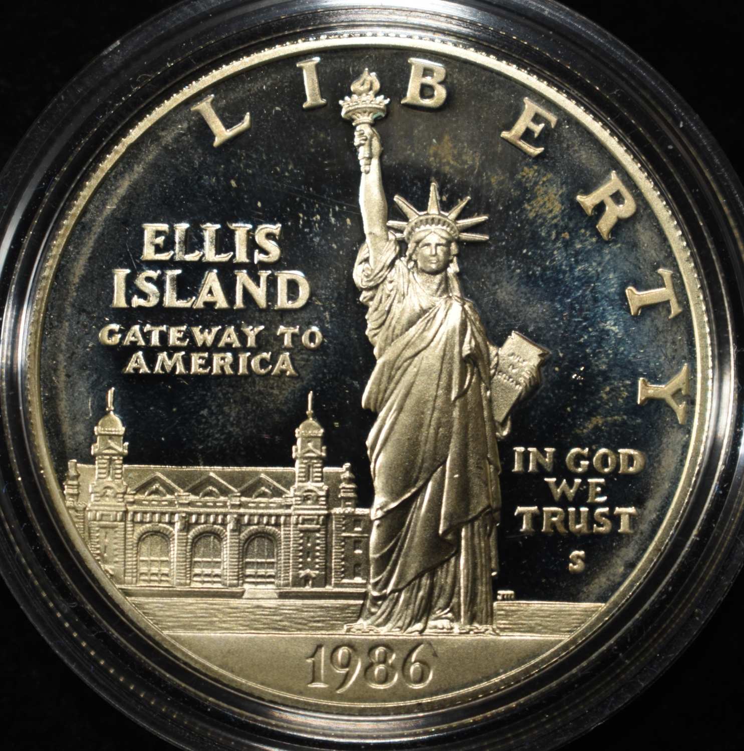1986-S COMMEM $1 90% SILVER PR