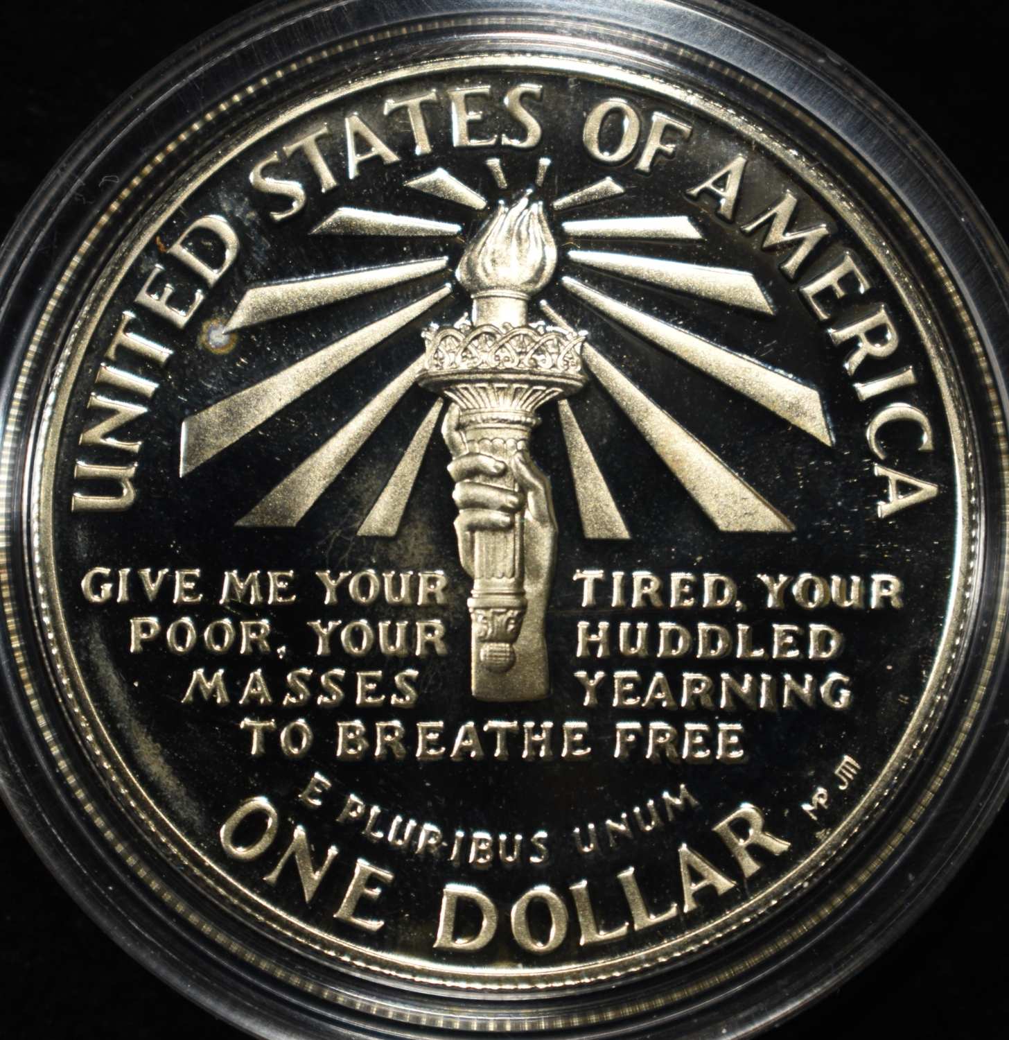 1986-S COMMEM $1 90% SILVER PR