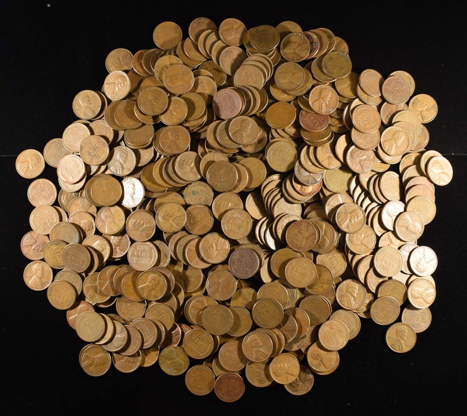(500) WHEAT CENTS: MIXED DATES