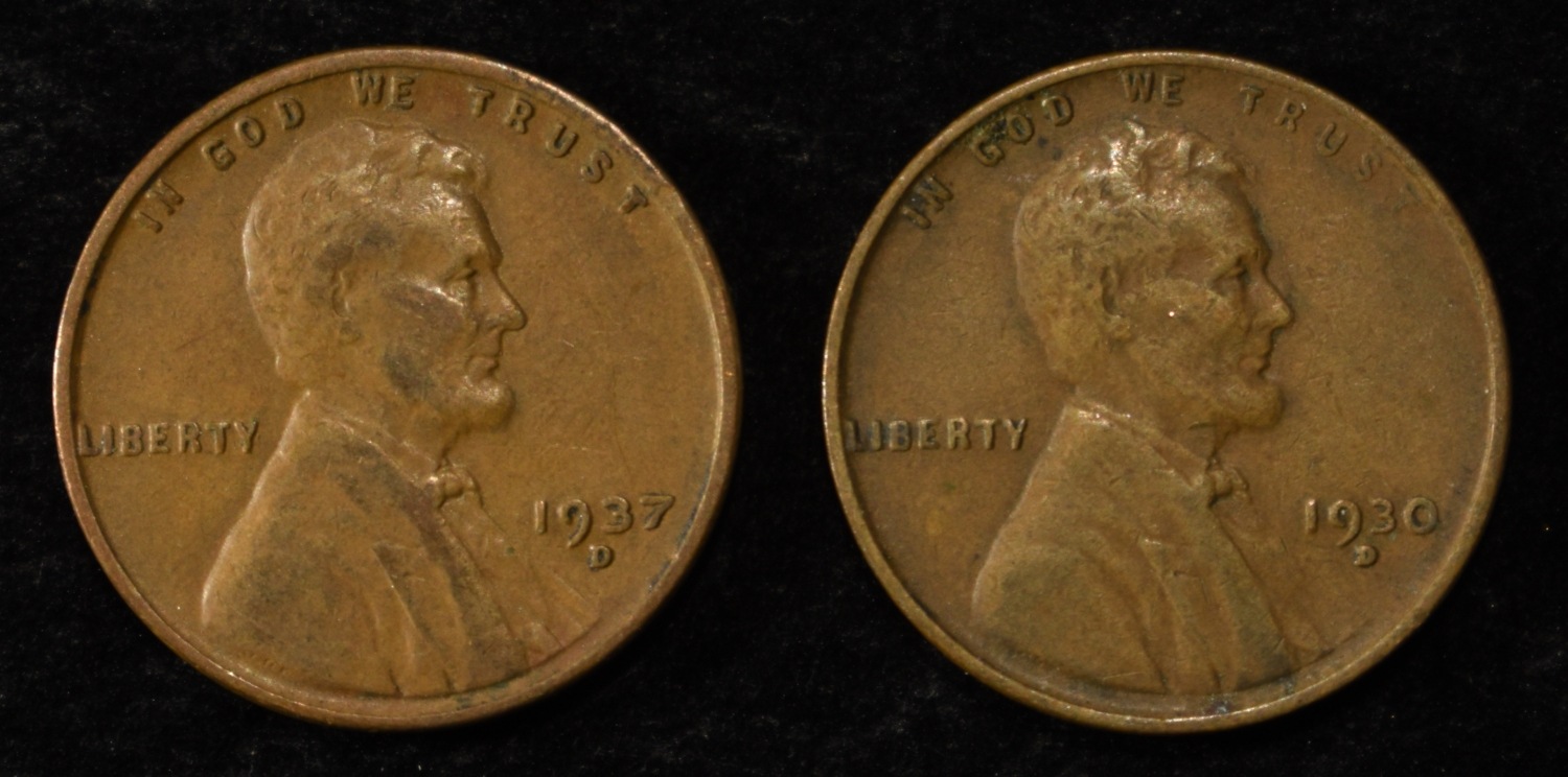 (250) WHEAT CENTS FROM THE 1930'S