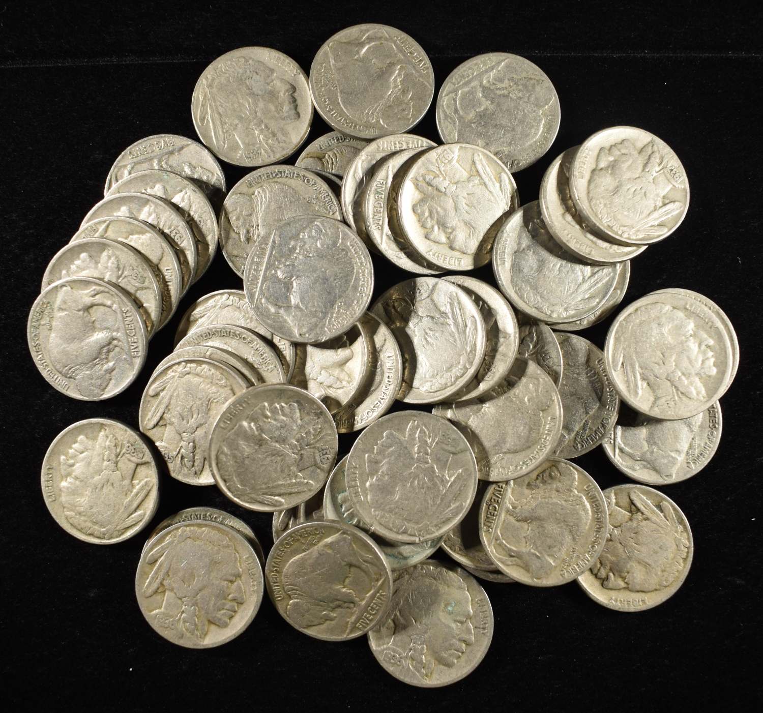 (50) FULL CATE BUFFALO NICKELS