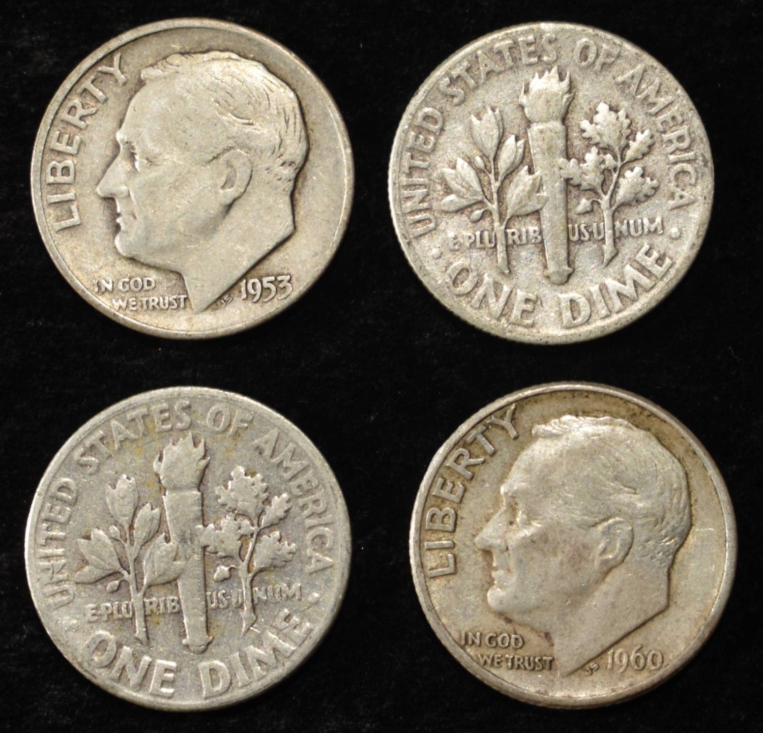 (50) ROOSEVELT DIMES 90% SILVER