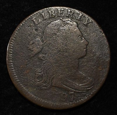 1797 DRAPED BUST LARGE CENT VG/F. BID WITH SILVER CITY AUCTIONS ESTIMATE $850 - $950.
