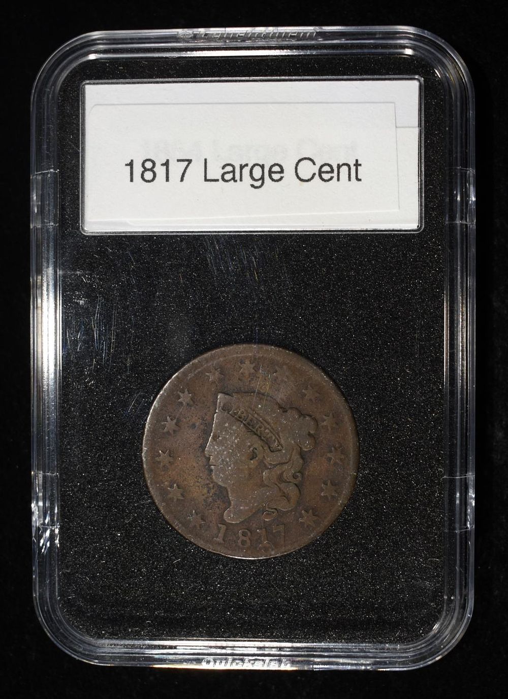 1817 CORONET HEAD LARGE CENT. CHECK OUT OUR UPCOMING AUCTIONS ESTIMATE $75 - $100.
