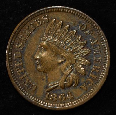1864 INDIAN CENT VERY CHOICE PROOF RARE. WITH MINTAGE OF ONLY 150 PCS ESTIMATE $950 - $1050.