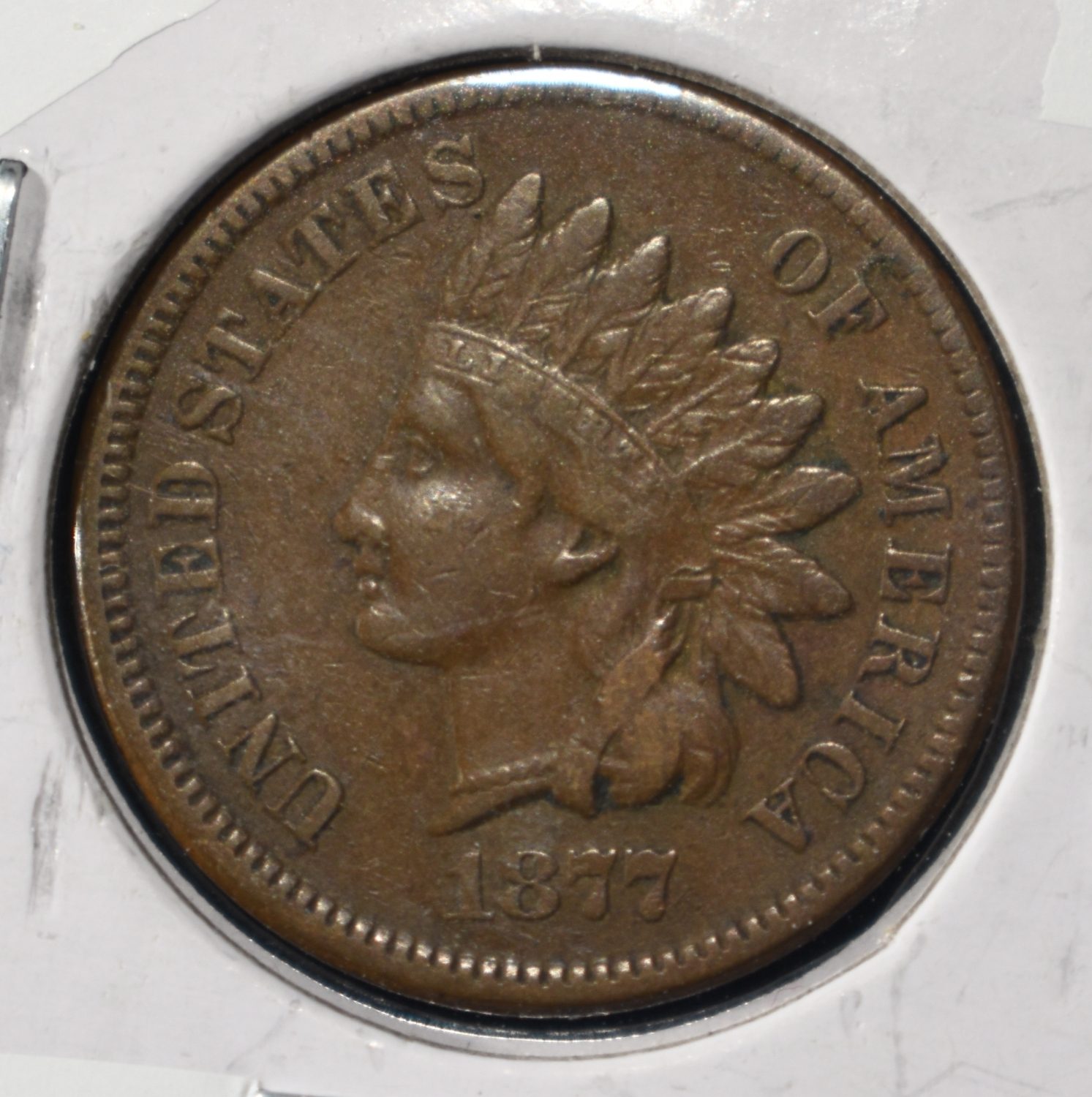 1877 INDIAN HEAD CENT XF