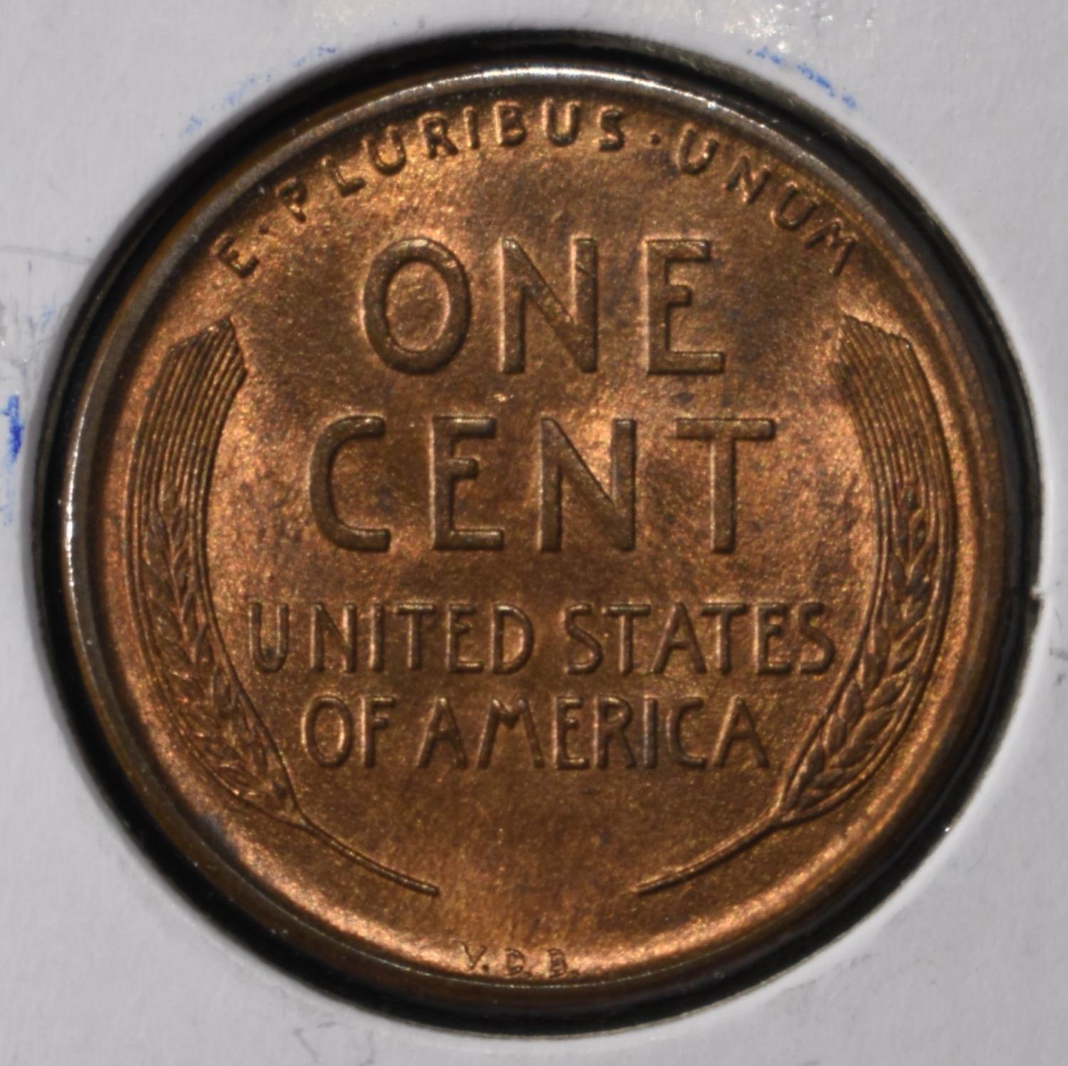 1909 V.D.B WHEAT CENT GEM UNC
