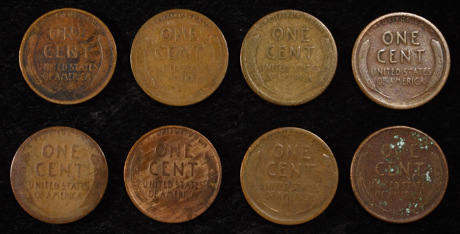 8 NICE EARLY SEMIKEY WHEAT CENTS