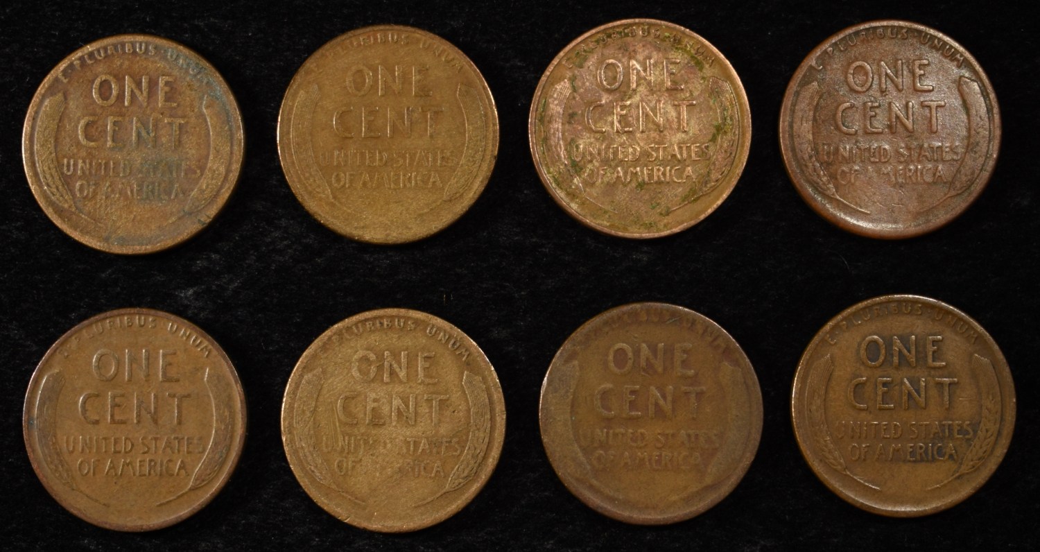 8 NICE EARLY SEMIKEY WHEAT CENTS
