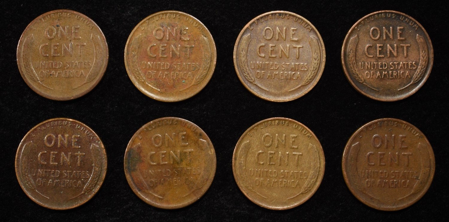 8 NICE EARLY SEMIKEY WHEAT CENTS