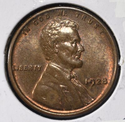 1928 WHEAT CENT CH TO GEM UNC. CHECK OUT OUR UPCOMING AUCTIONS ESTIMATE $50 - $75.