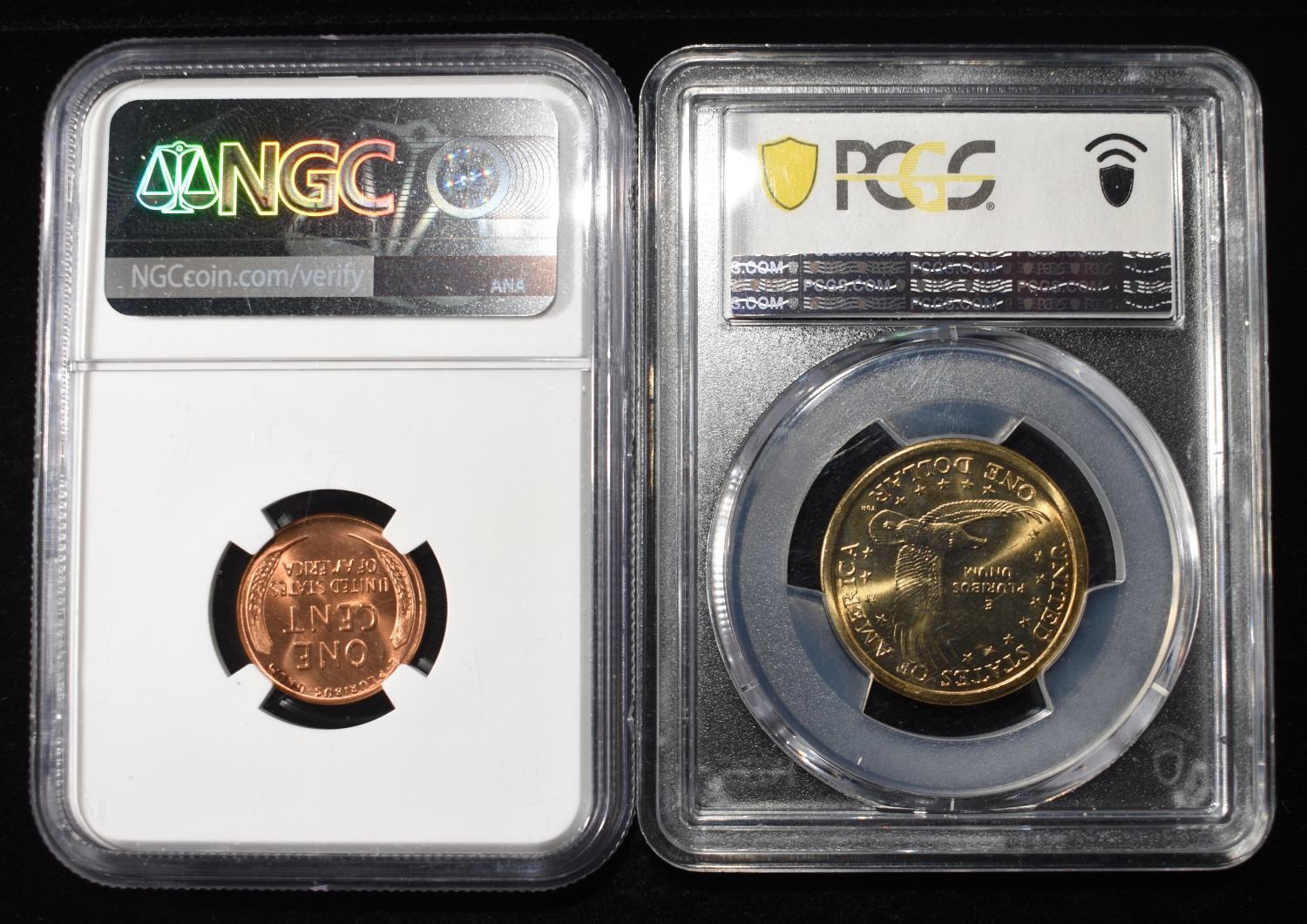 (2) GRADED COINS