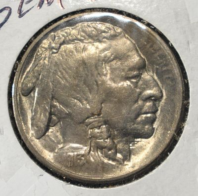1913-S BUFFALO NICKEL TYPE2 CH TO GEM BU. CHECK OUT OUR UPCOMING AUCTIONS ESTIMATE $1800 - $2300.