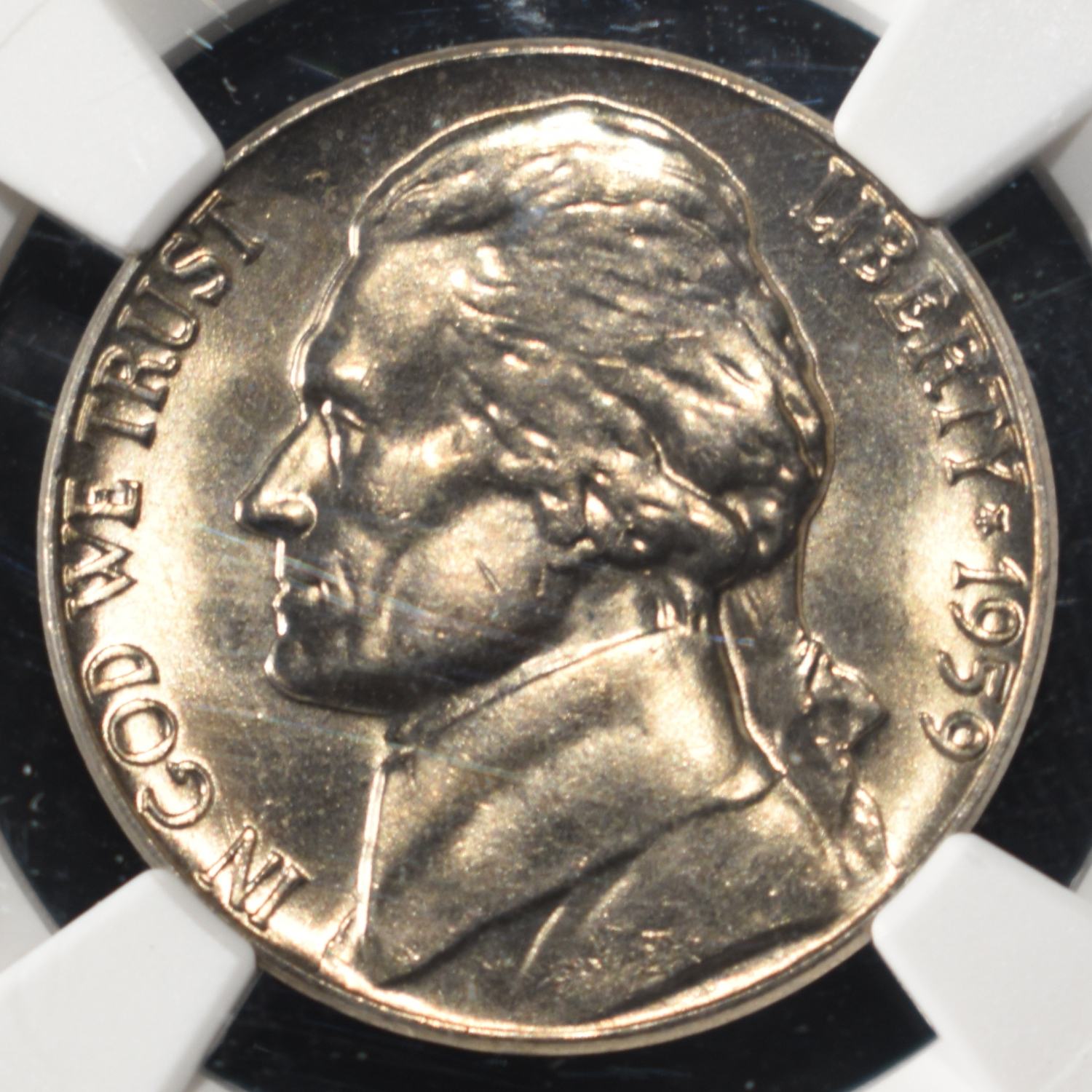 1959 JEFFERSON NICKEL NGC MS66