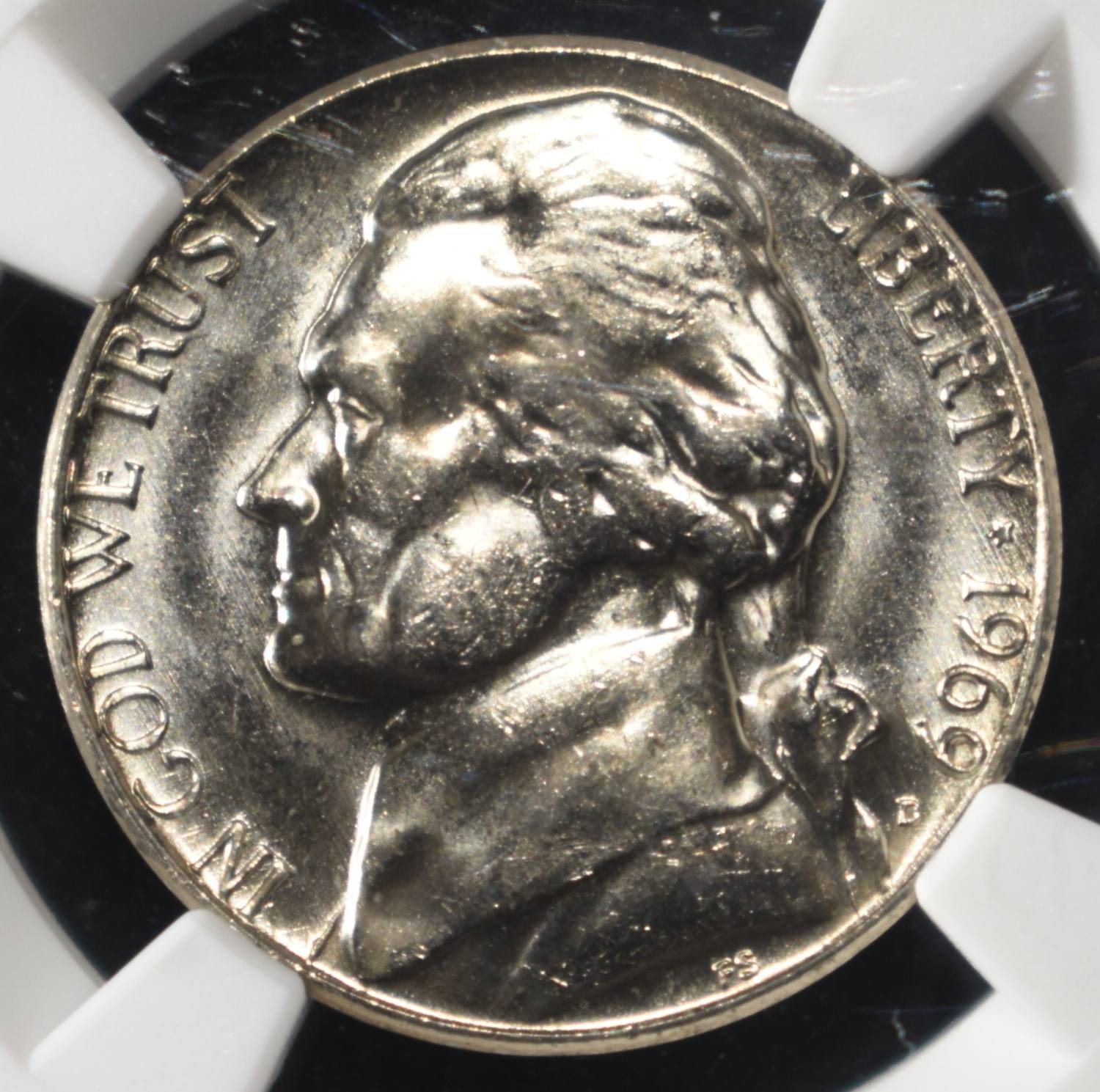 1969-D JEFFERSON NICKEL NGC MS66
