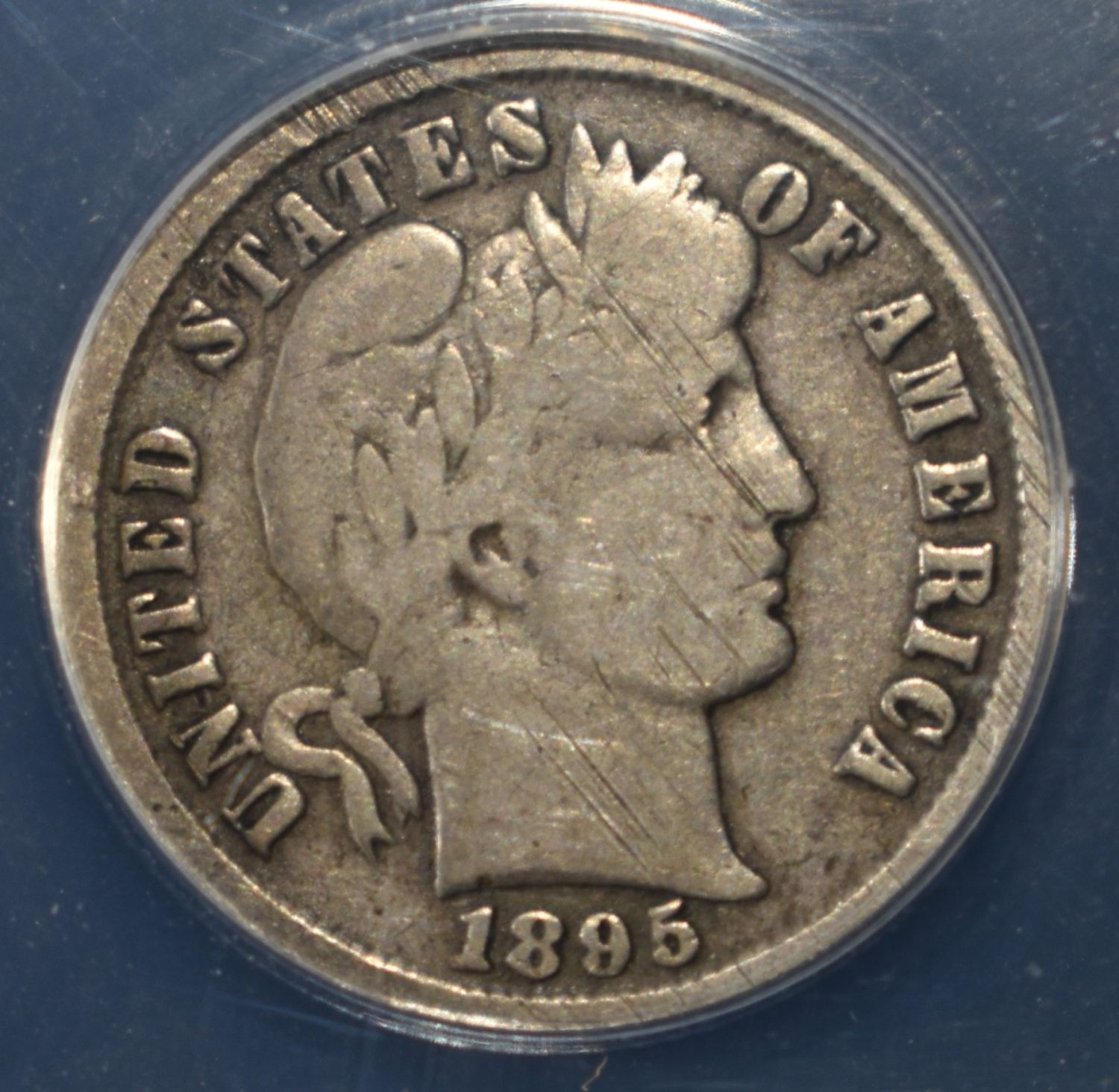 1895 BARBER DIME ANACS GD6