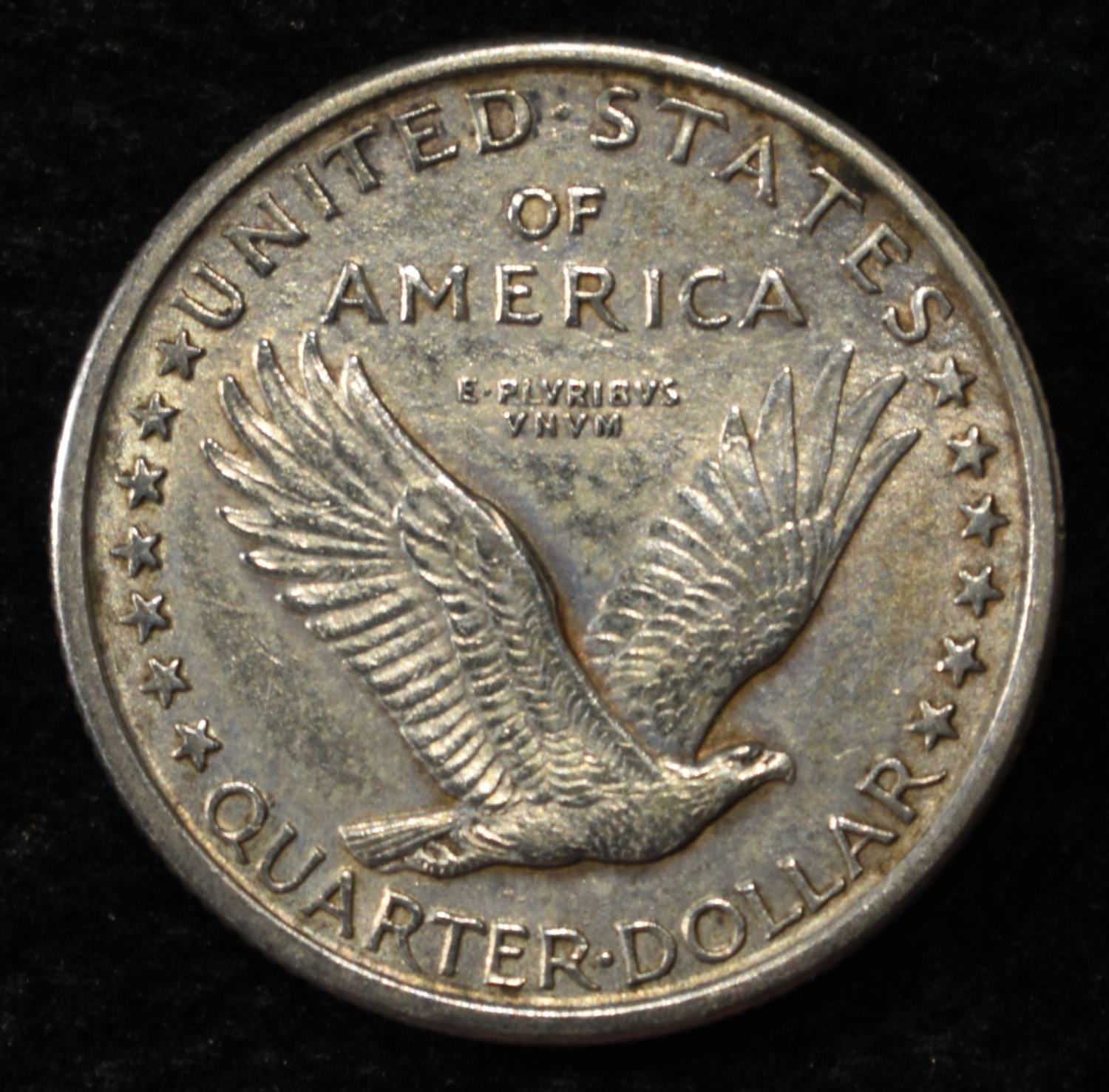 1917 T-1 STANDING LIBERTY QUARTER CH BU FULL HEAD