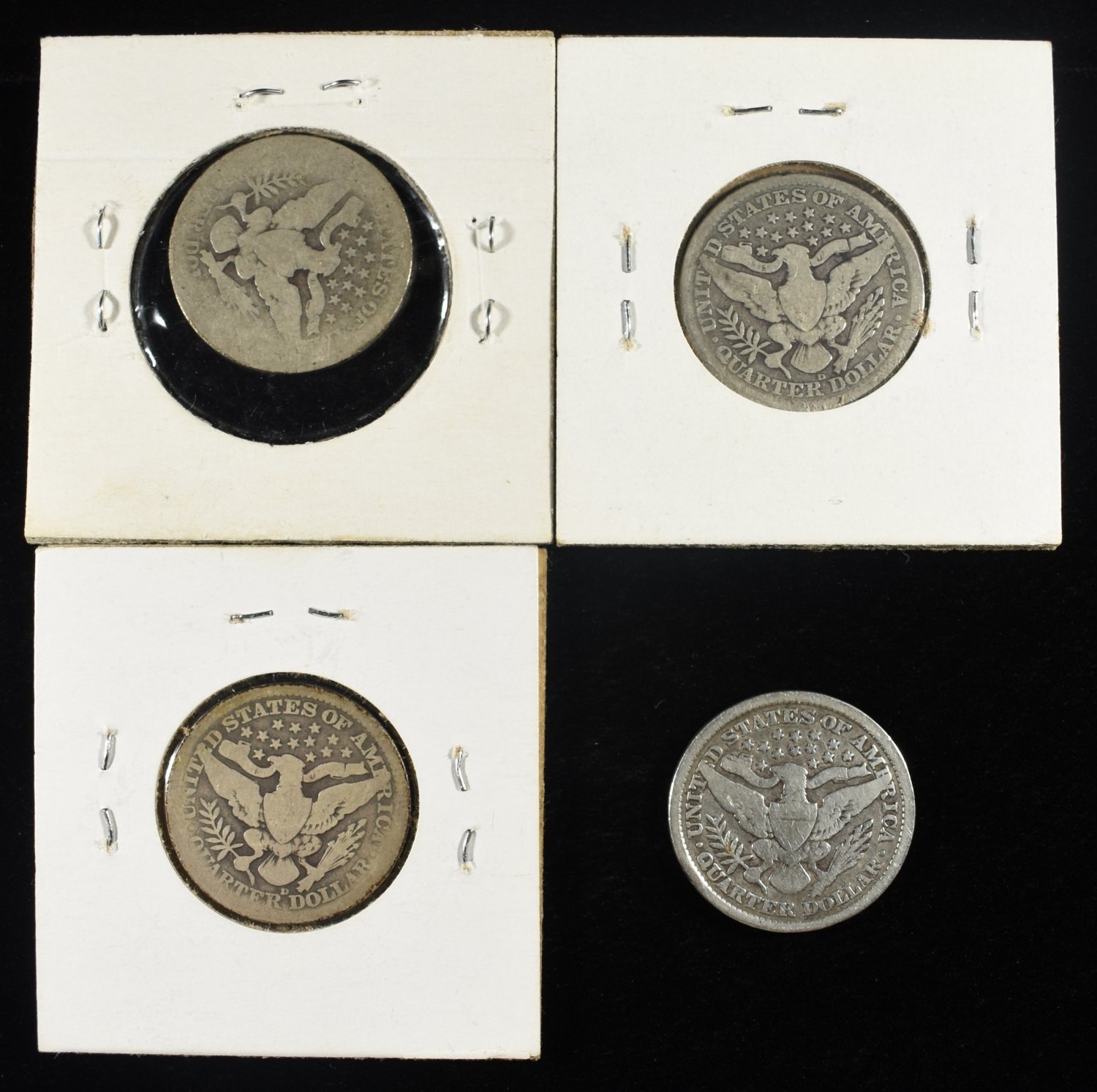1896, 1908 & (2) 1916-D BARBER QUARTERS