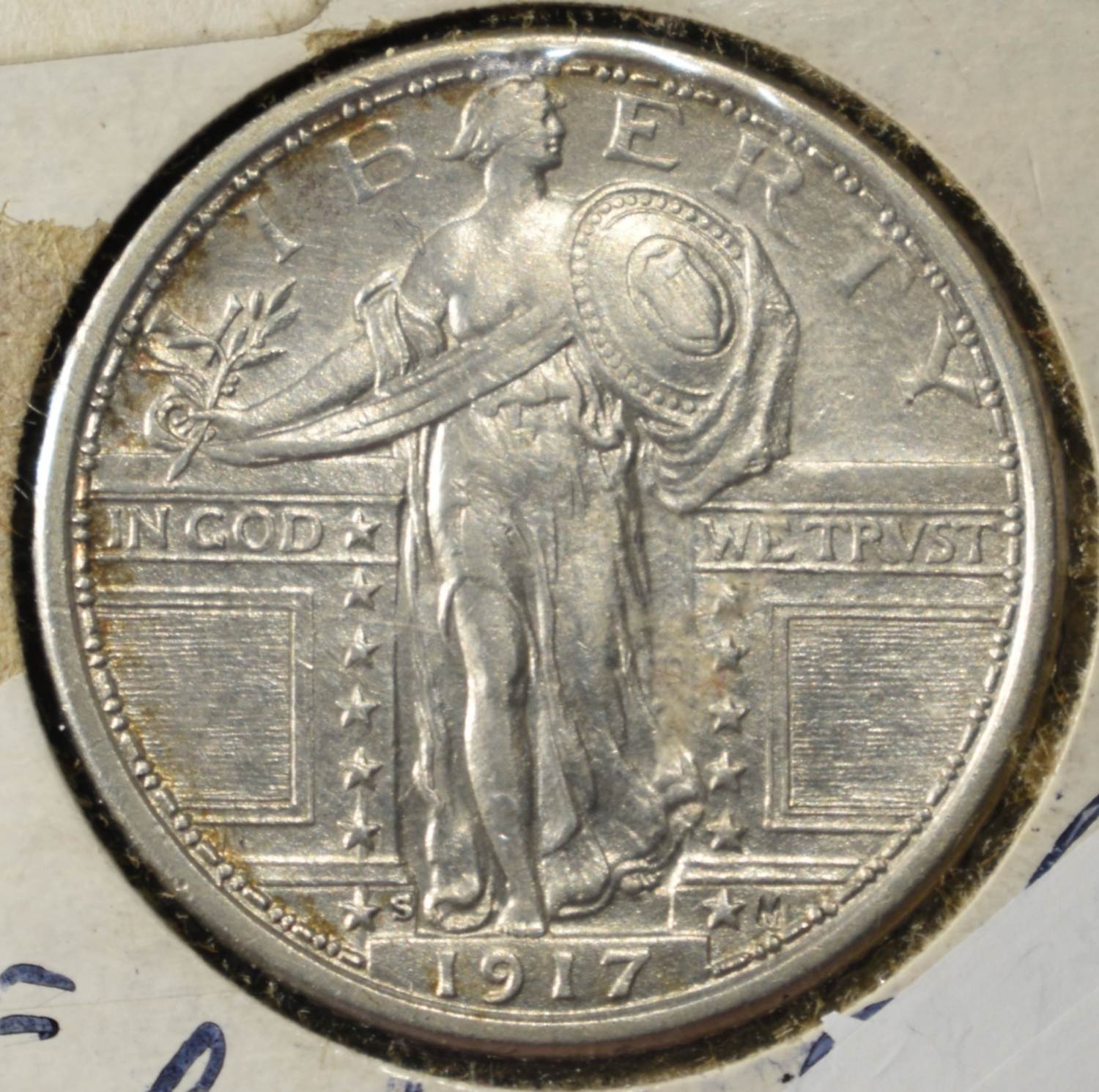 1917-S STANDING LIBERTY QUARTER NICE BU
