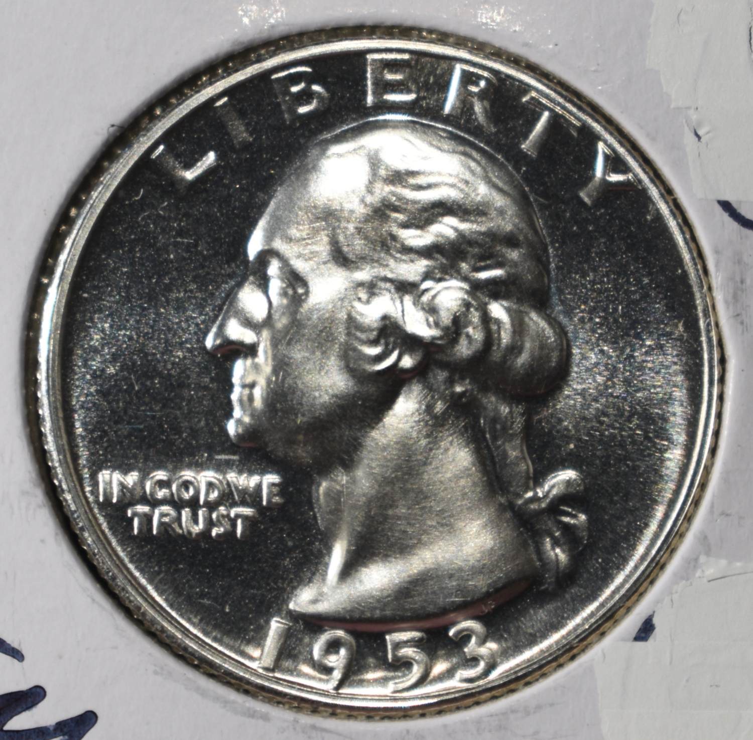 1953 WASHINGTON QUARTER GEM CAMEO PROOF