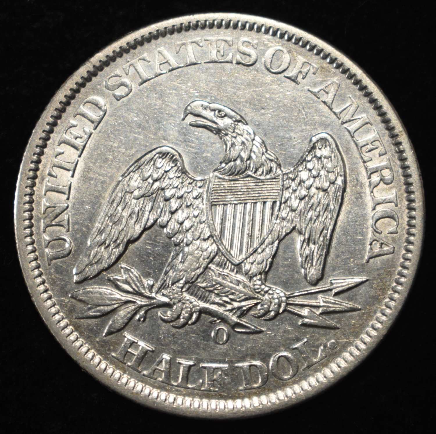 1861-O LIBERTY SEATED HALF DOLLAR AU/BU