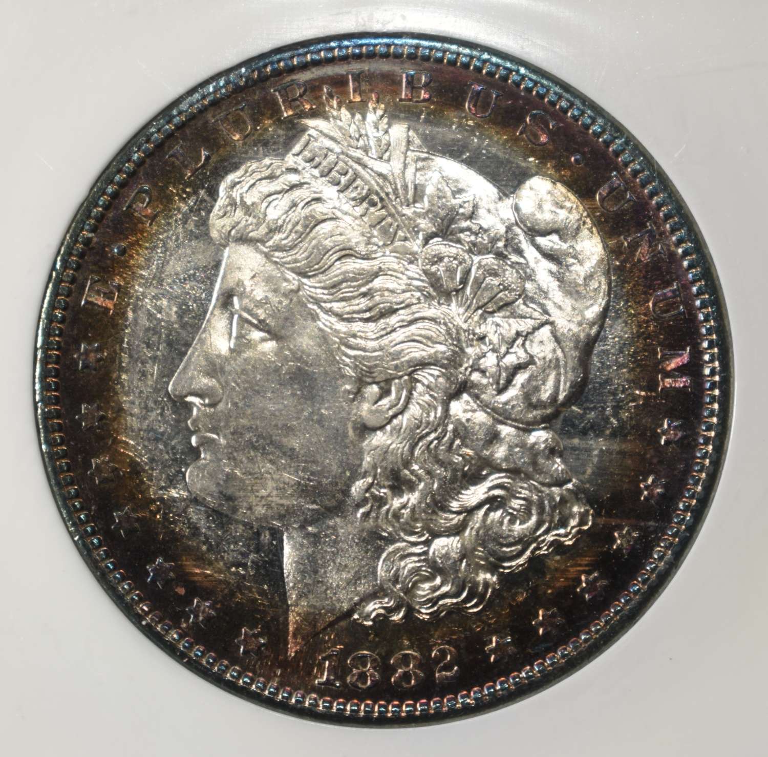 1882-S MORGAN DOLLAR PCI SUPERB GEM BU DMPL