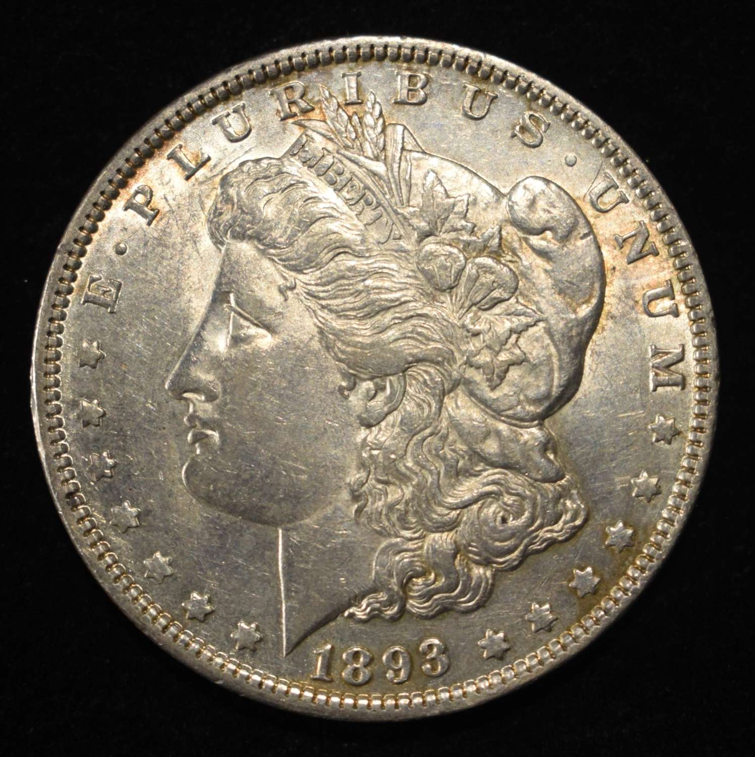 1893 MORGAN DOLLAR NICE AU/UNC