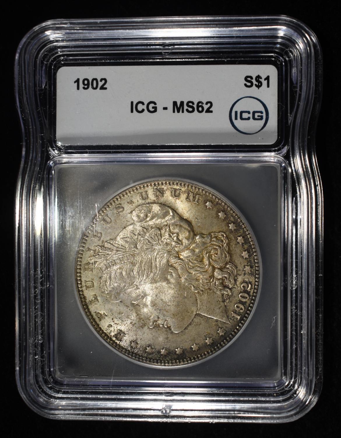 1902 MORGAN DOLLAR ICG MS-62