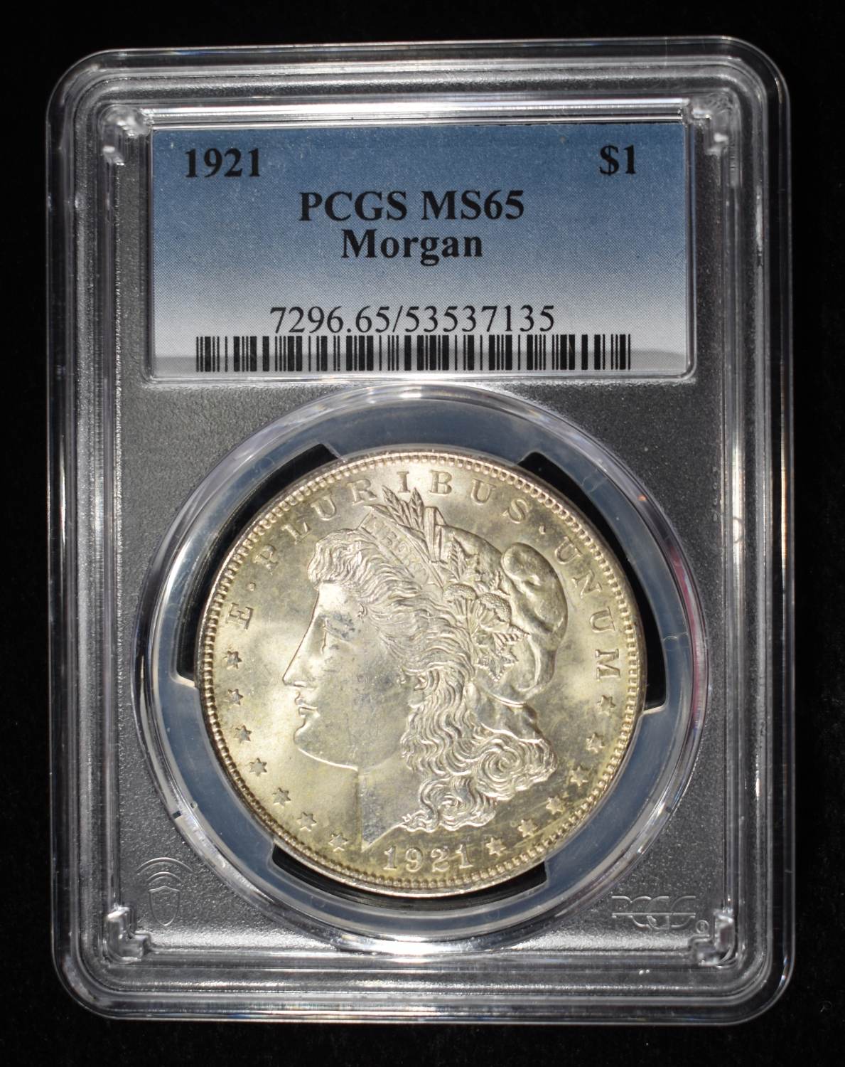1921 MORGAN DOLLAR PCGS MS-65
