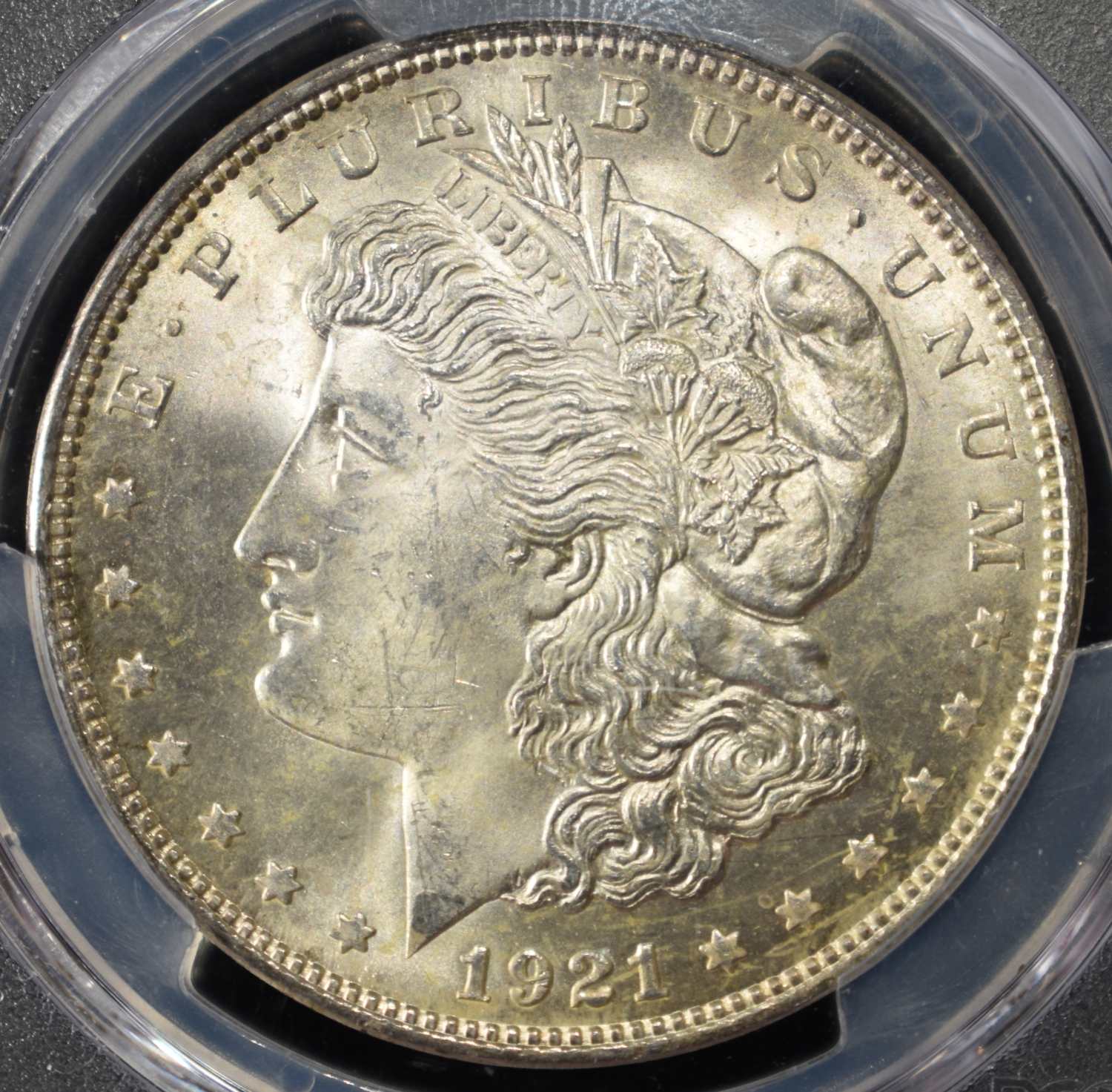 1921 MORGAN DOLLAR PCGS MS-65