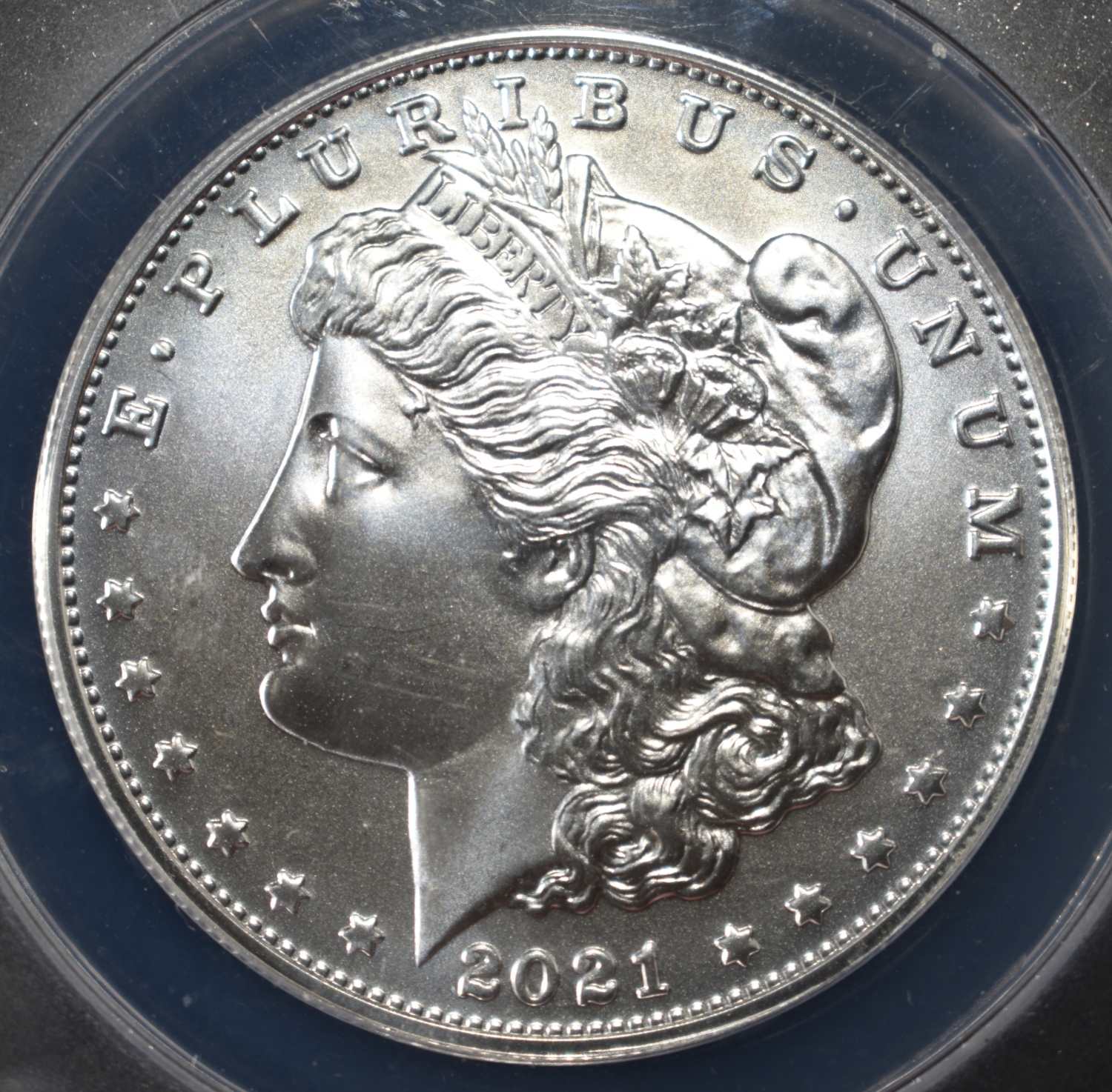 2021-CC MORGAN DOLLAR ANACS MS70 100TH ANNIV