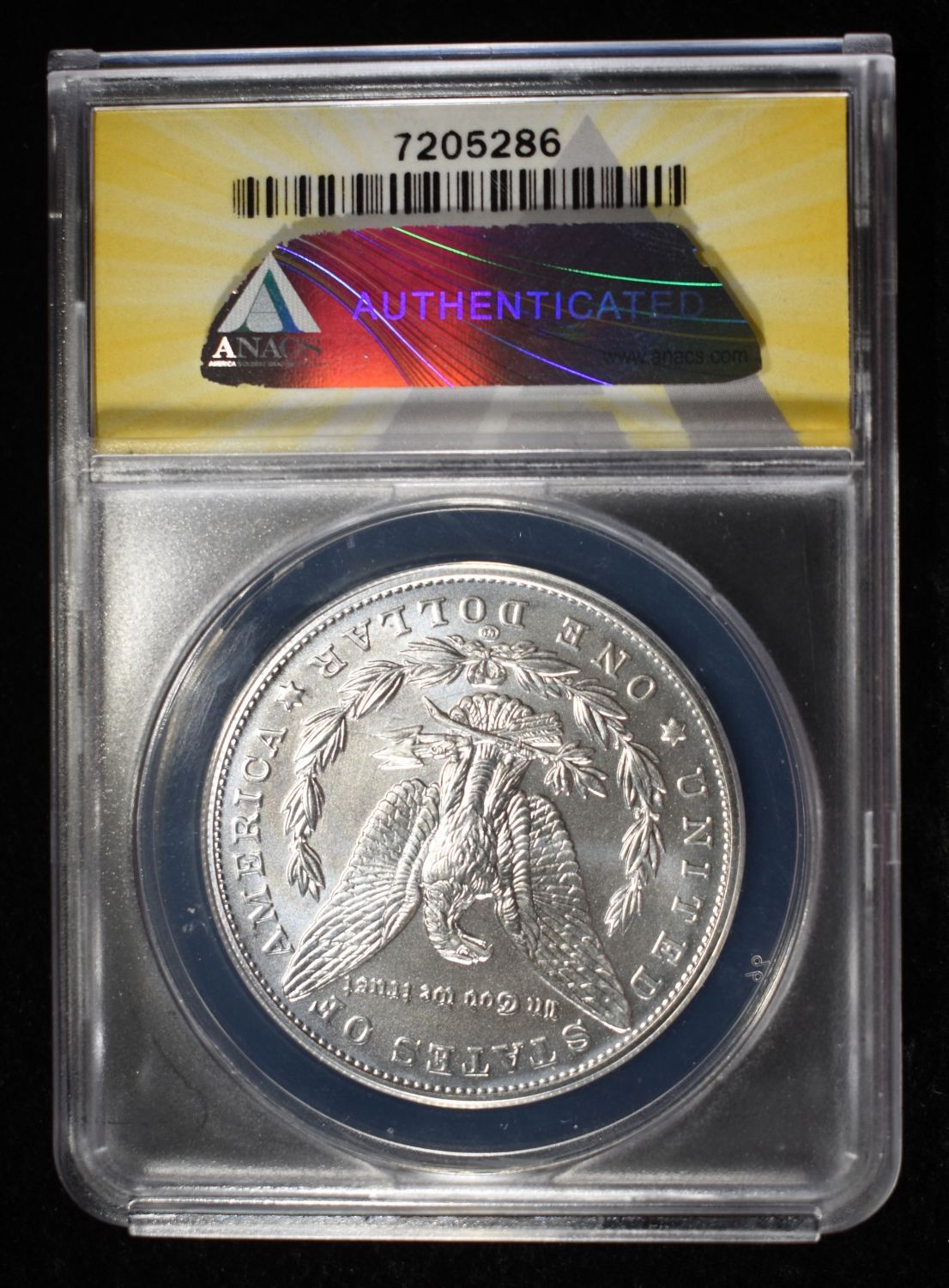 2021-CC MORGAN DOLLAR ANACS MS70 100TH ANNIV