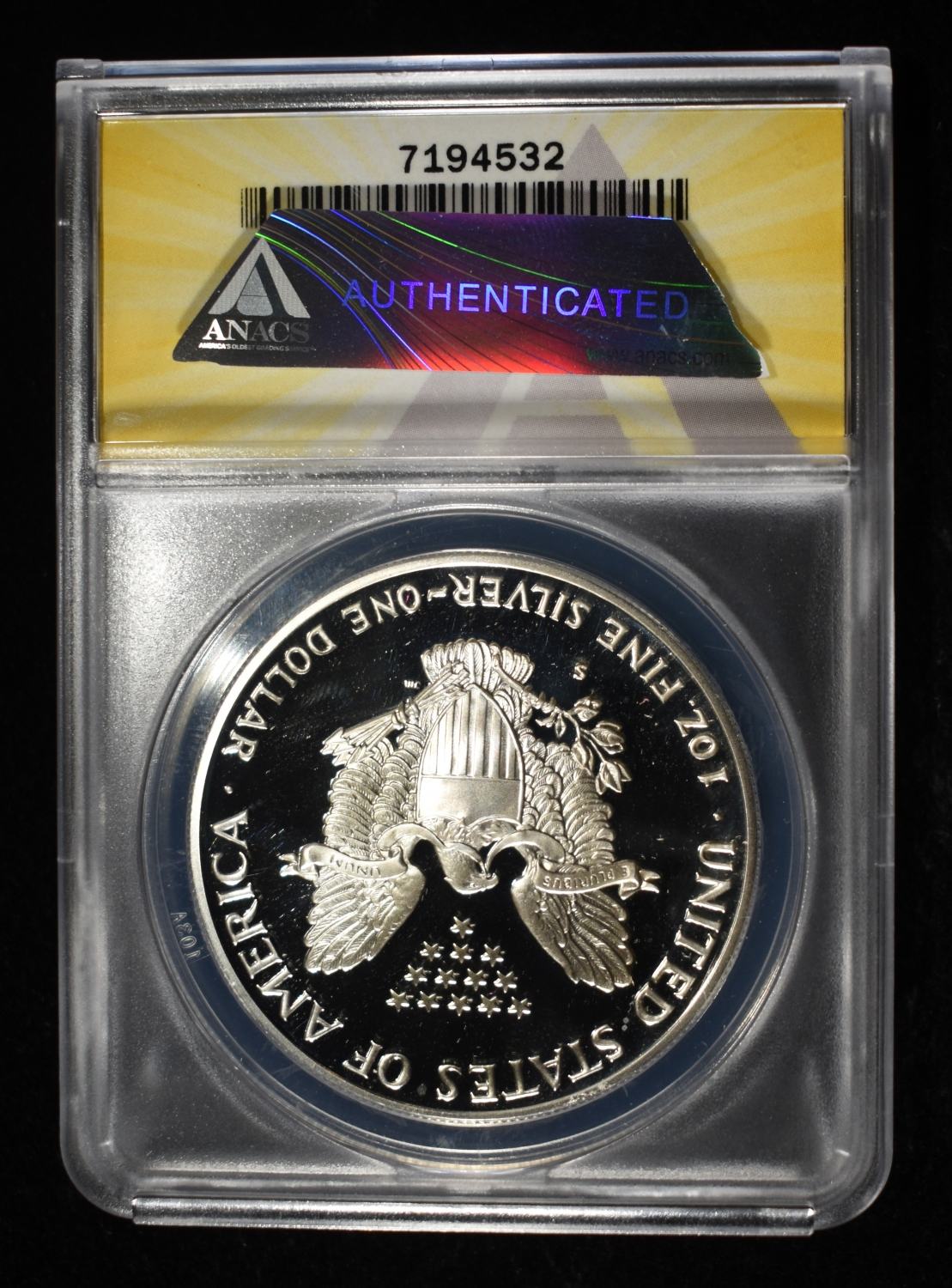 1990-S AMERICAN SILVER EAGLE ANACS PF69 DCAM